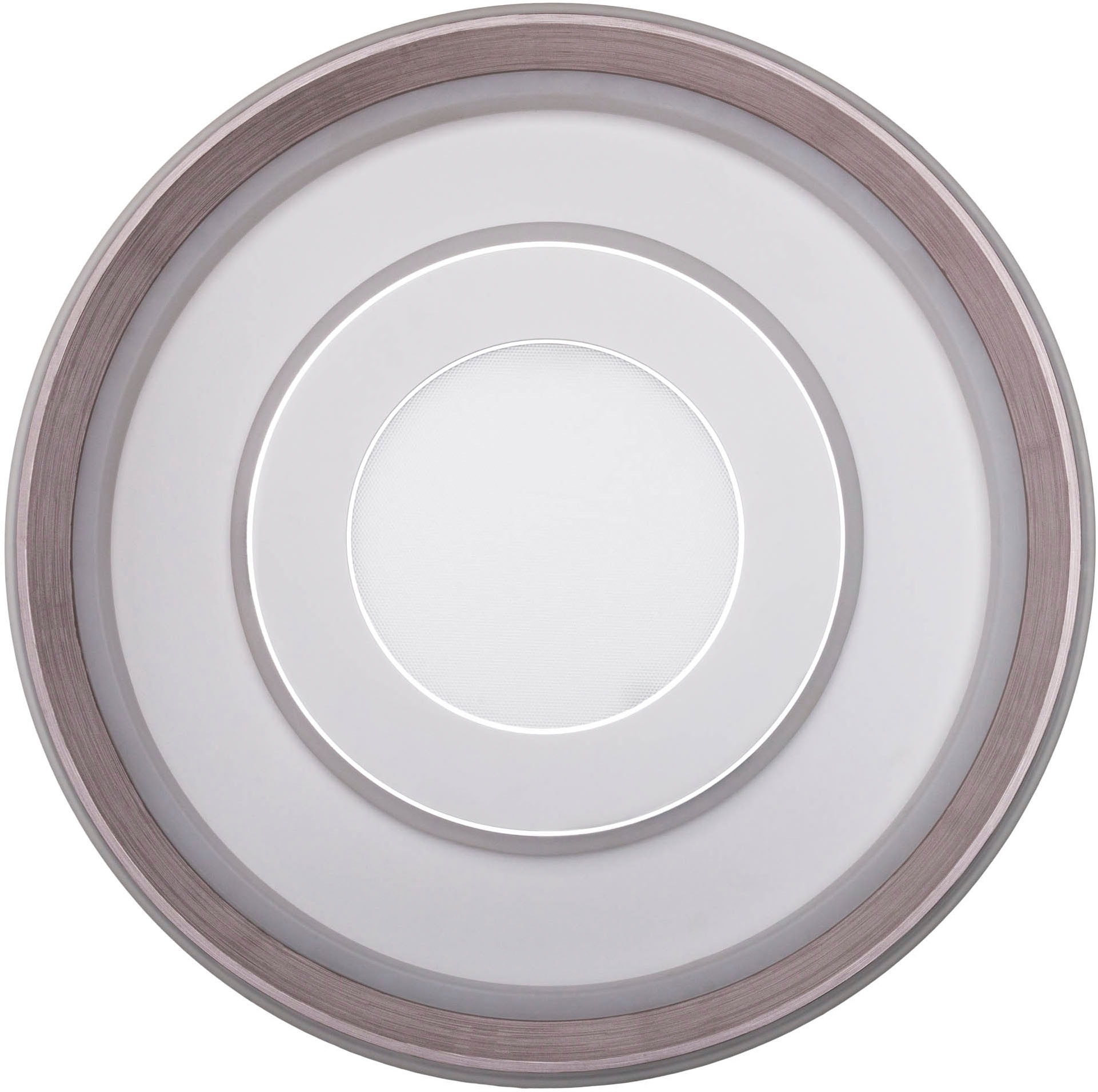 näve LED Deckenleuchte »Doira«, 1 flammig, Leuchtmittel LED-Modul | LED wechselbar, weiß/silber, dimmbar per Fernbedienung (inkl), CCT, Memory, Nachtlicht