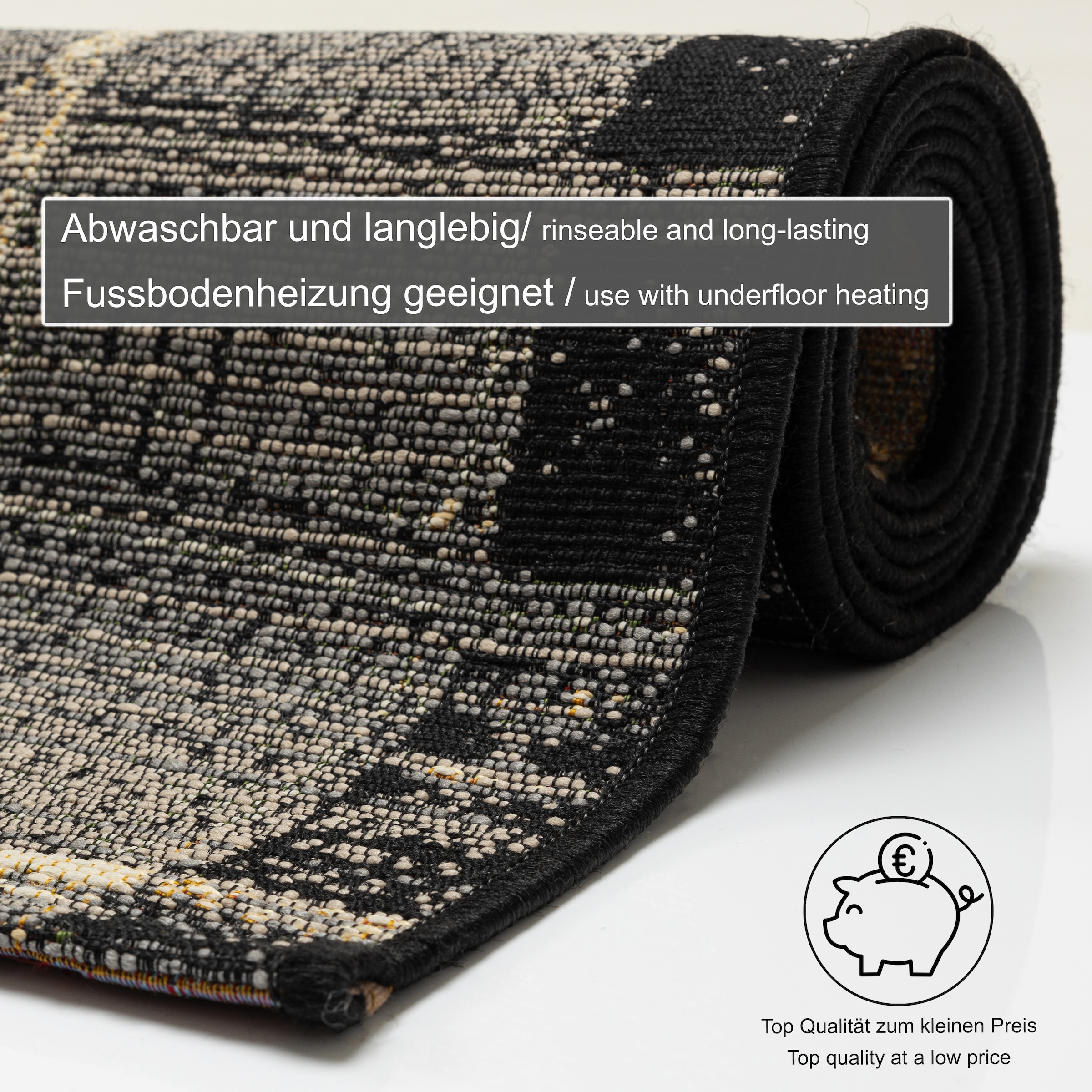 Gino Falcone Teppich »Outdoor-Africa 38«, rechteckig, 5 mm Höhe, Flachgewebe, Ethno Style, In- und Outdoor geeignet