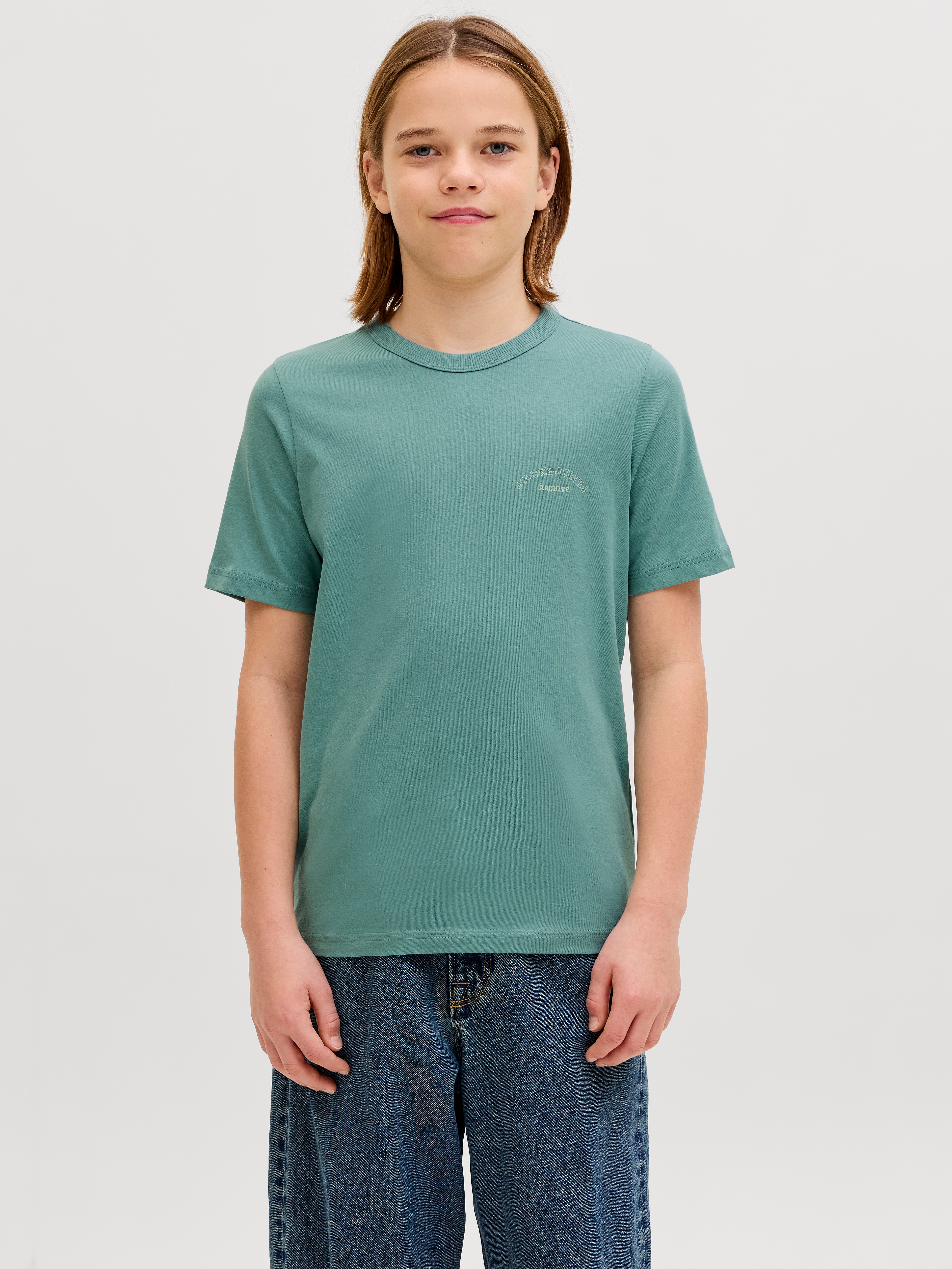 Jack & Jones Junior T-Shirt "Jjcollege Logo Tee Ss Crew Neck Jnr" Mit Logoprint