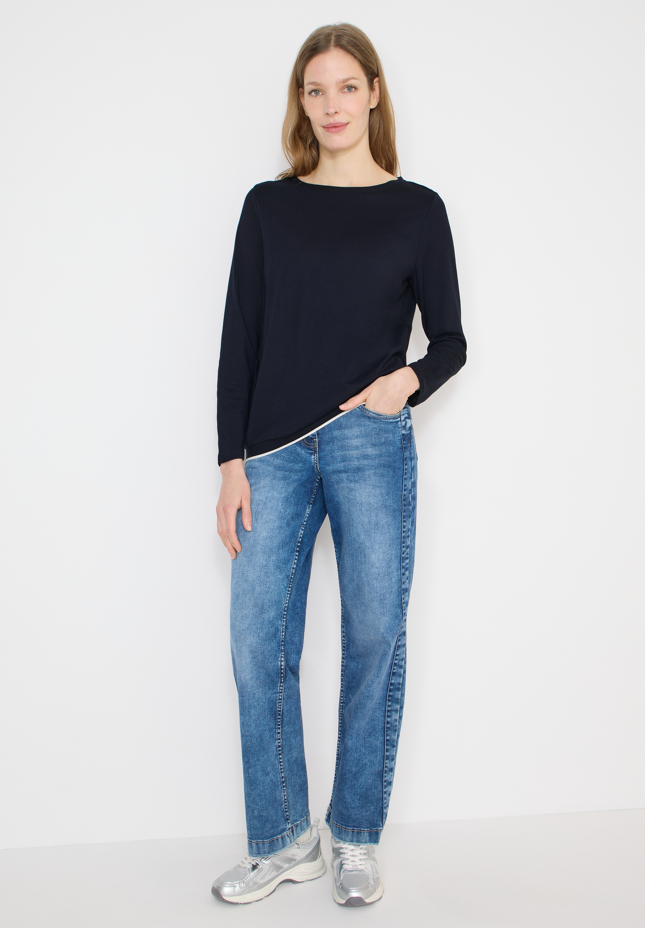 Cecil Langarmshirt mit U-Boot-Ausschnitt