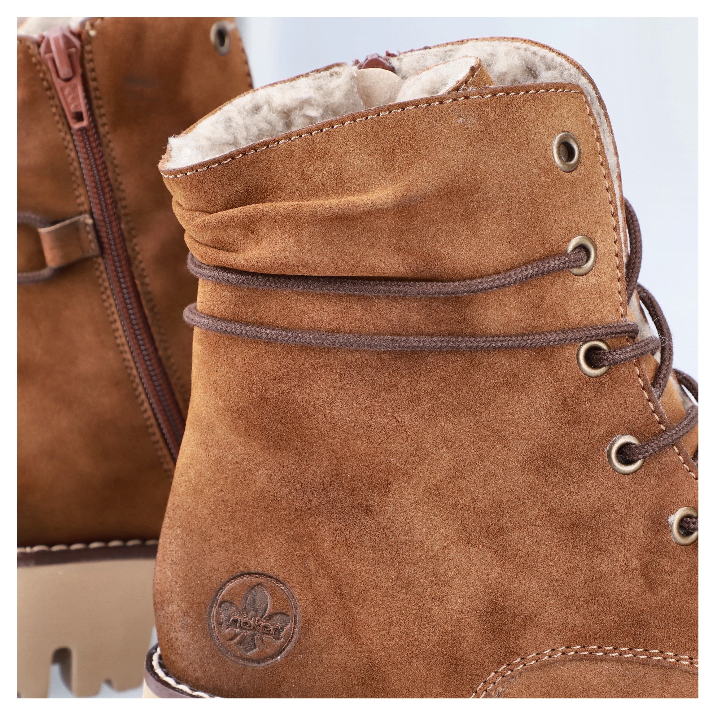 Rieker Winterstiefelette, Schnürboots, Winterboots, Profilsohle, mit Innenreißverschluss