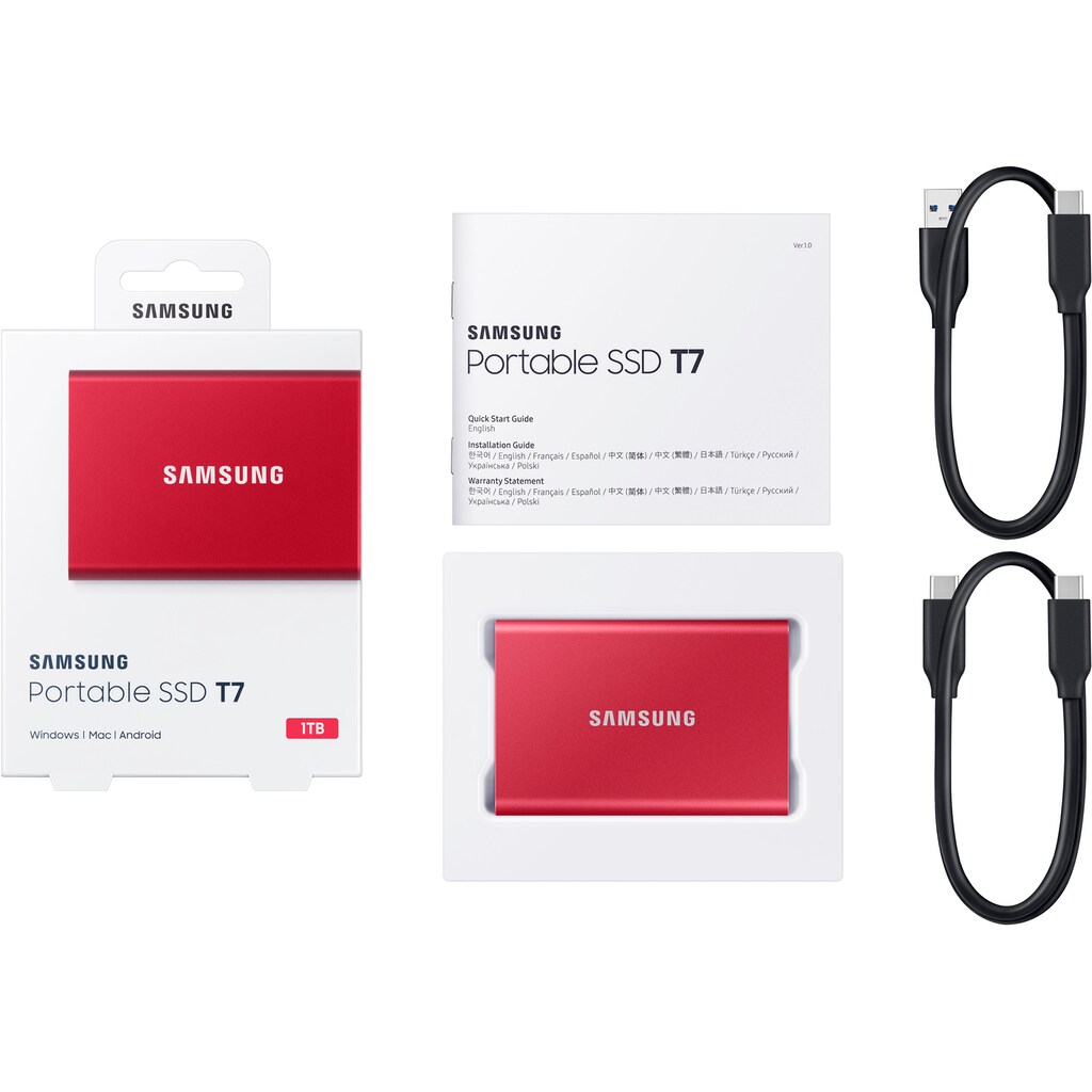 Samsung externe SSD »Portable SSD T7«, Anschluss USB 3.1-USB 3.2