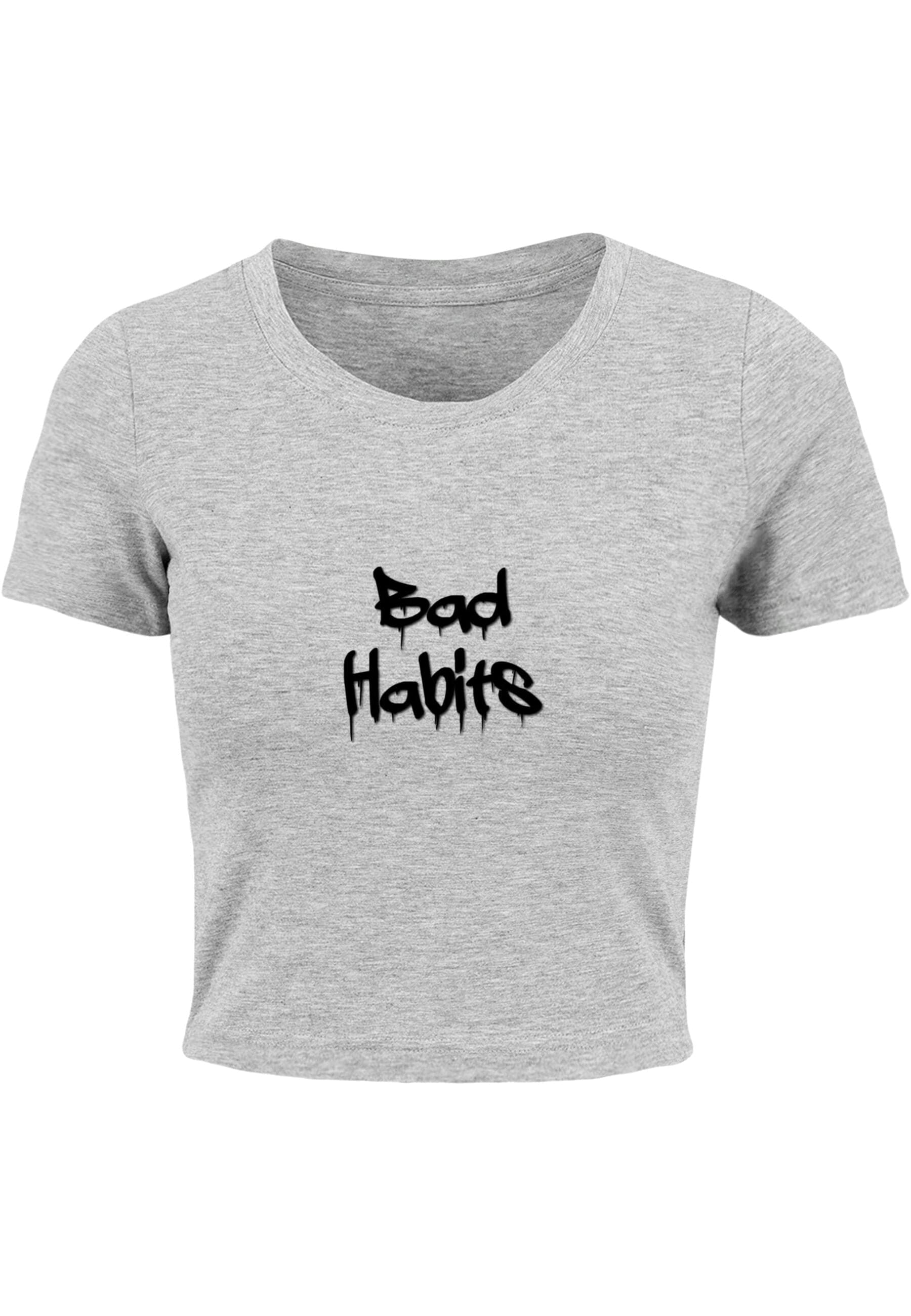 Merchcode T-Shirt "Merchcode Damen Ladies Bad Habits Cropped Tee" günstig online kaufen