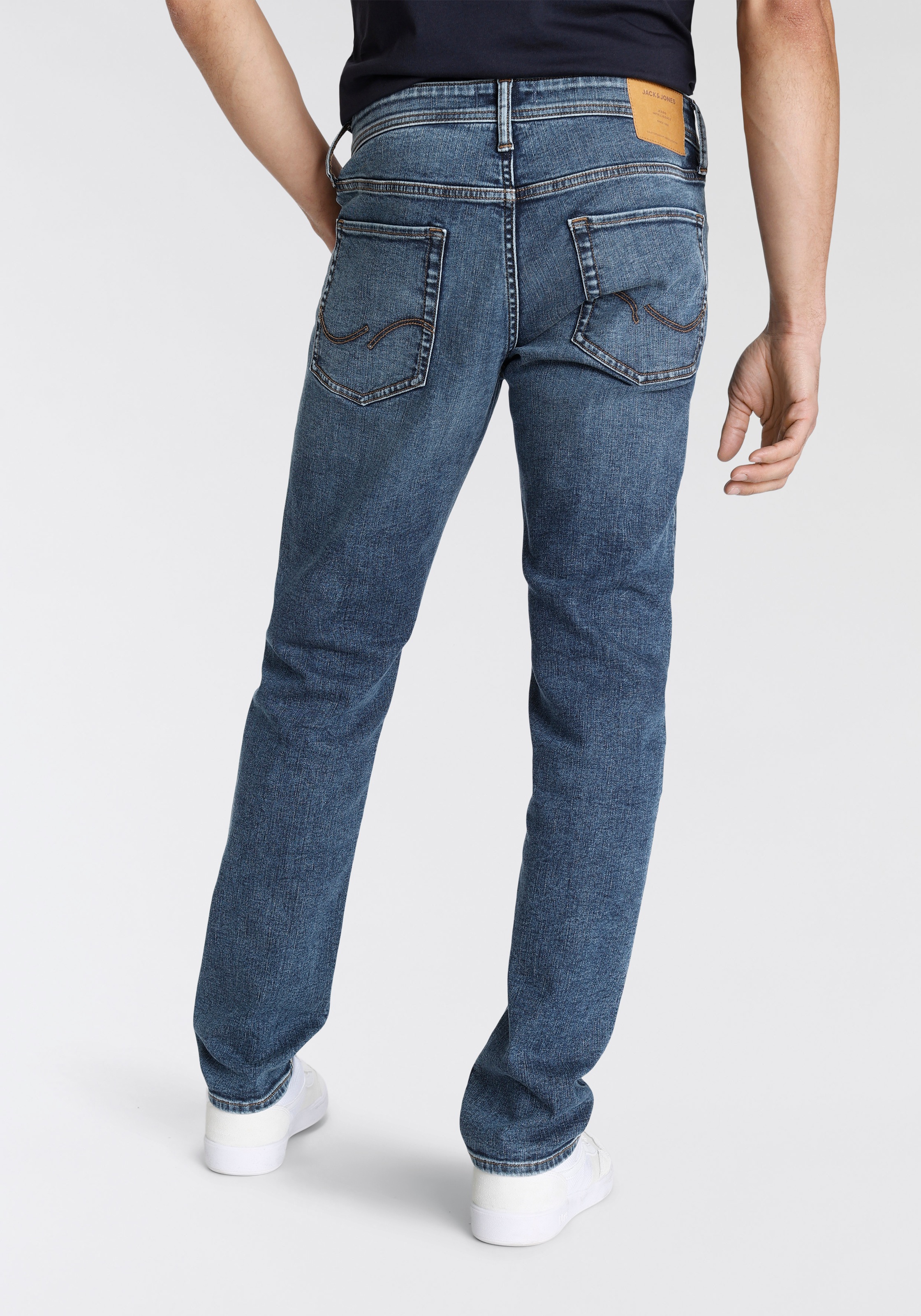 Thumbnail - Jack & Jones Slim-fit-Jeans "JJIGLENN – Jeans mit Stretch und figurbetonter Silhouette" Used, modisch, slim fit, Denim/J...