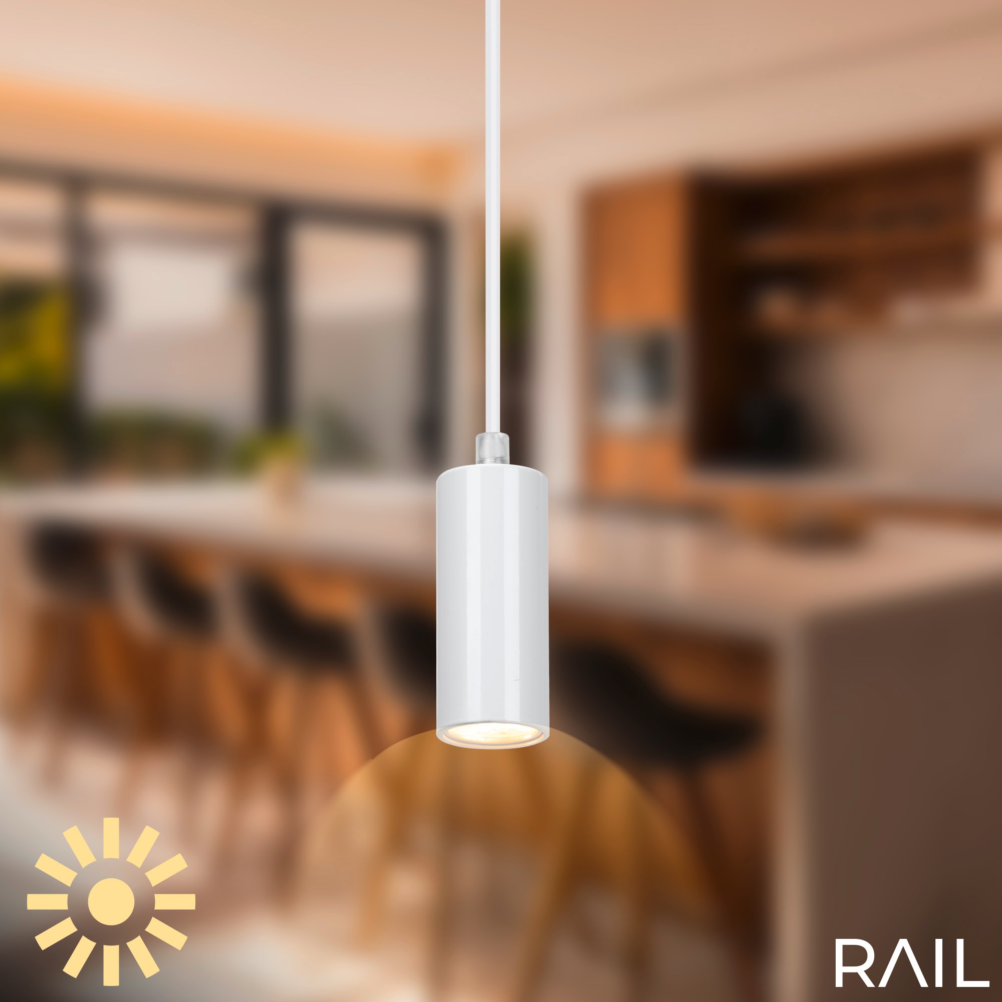 Briloner Leuchten Schienensystem-Sets »RAIL« LED-Board 7 Stk. Schienensystem Rail 1,5 m Weiß 4,5W Decke Wohnzimmer Büro Küche Flur