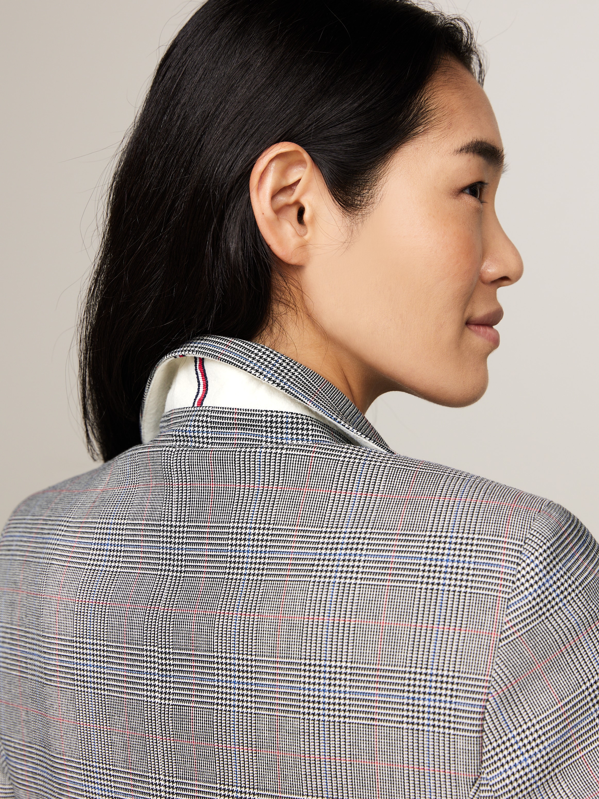 Tommy Hilfiger Kurzblazer »POW CHECK REGULAR BLAZER«, (Global Serie TH WOMEN), im Karodessin