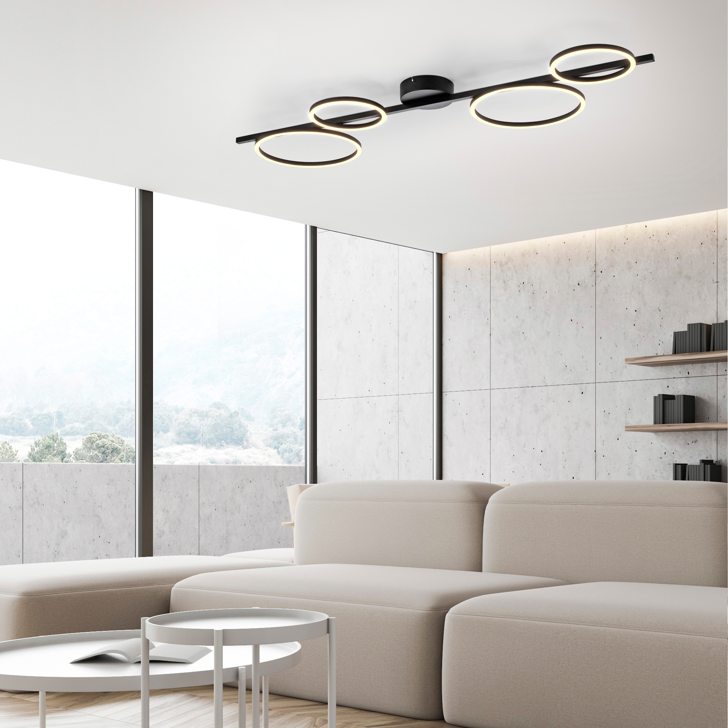 JUST LIGHT Deckenleuchte »MINI RITUS«, 1 flammig, Leuchtmittel LED-Board | LED fest integriert, LED, dimmbar, Switchmo, Memory, nach Trennung vom Netz
