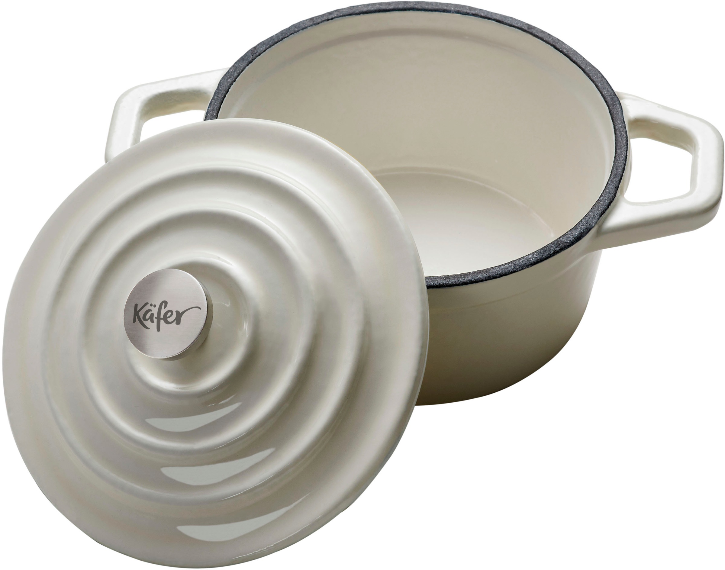 Käfer Serviertopf "Mini-Cocotte", Gusseisen, (Set, 2 tlg.), Induktion, 250 ml