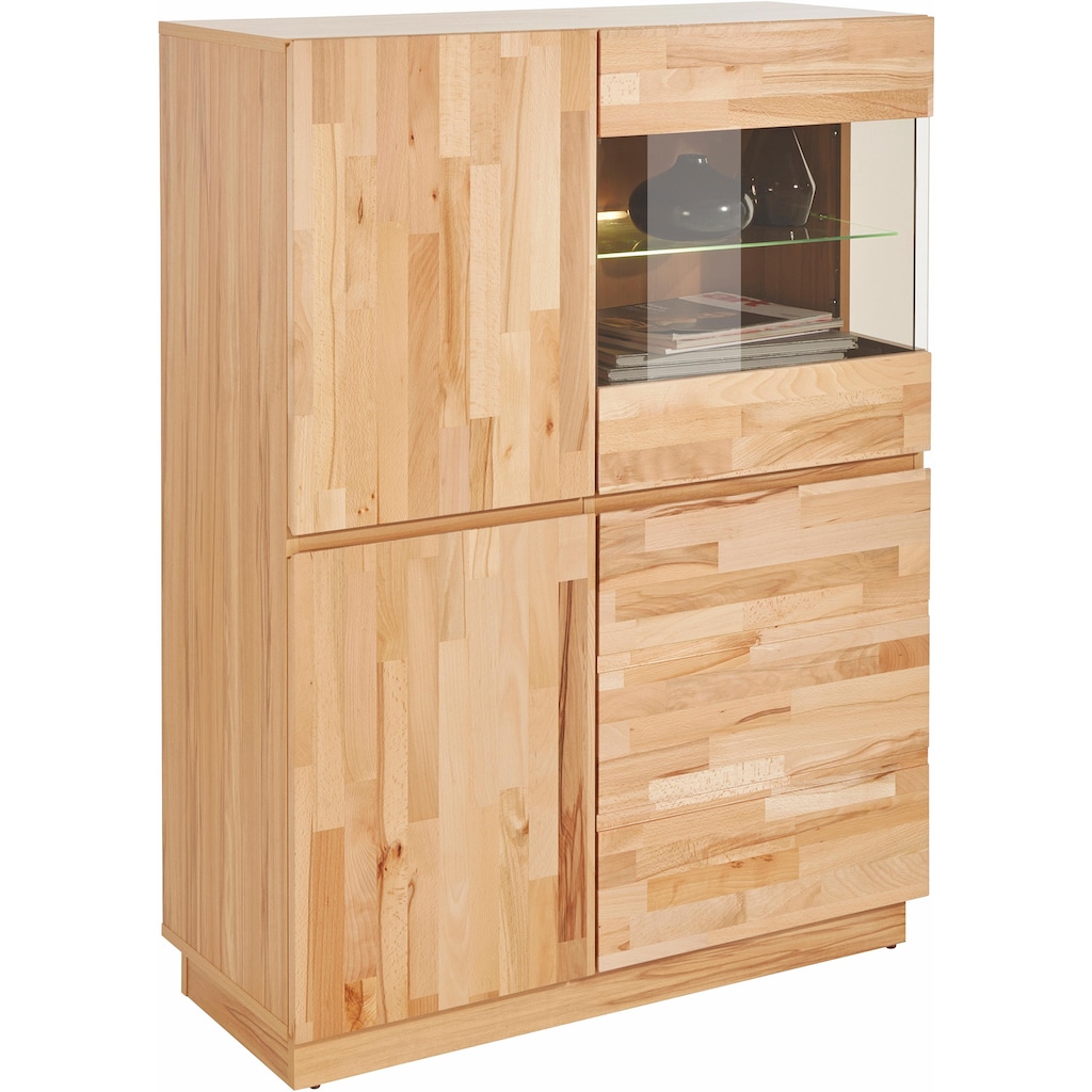 Home affaire Highboard, Höhe 120 cm, teilmassiv, FSC®-zertifiziert