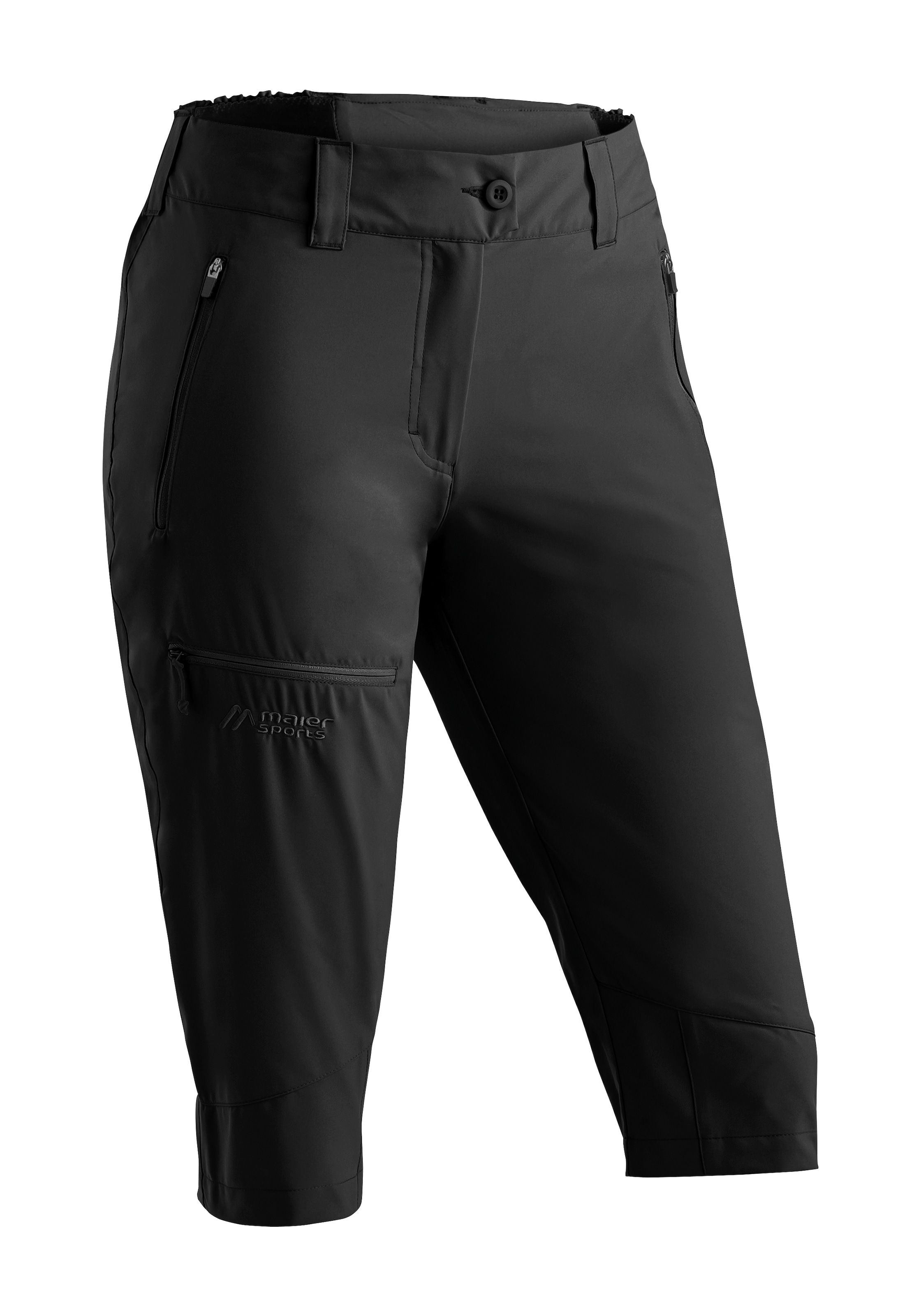 Maier Sports 1100000002199 "Lulaka Capri Loop" Damen Wanderhose, elastische Funktionshose mit 3 Taschen, Regular Fit