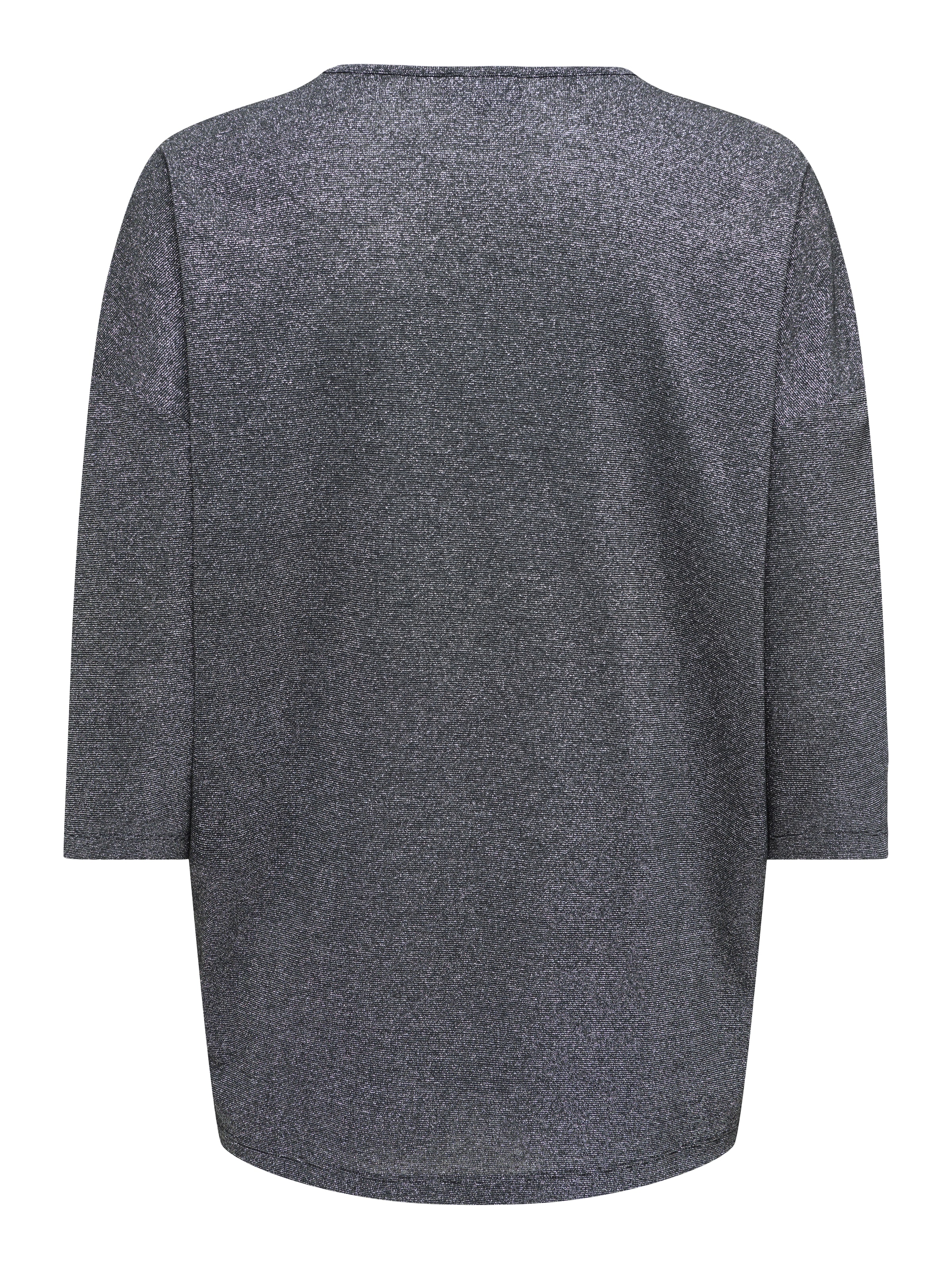 ONLY 3/4-Arm-Shirt »ONLSILVERY GLAMOUR LUREX 3/4 TOP JRS«, mit Glitzer-Effekt