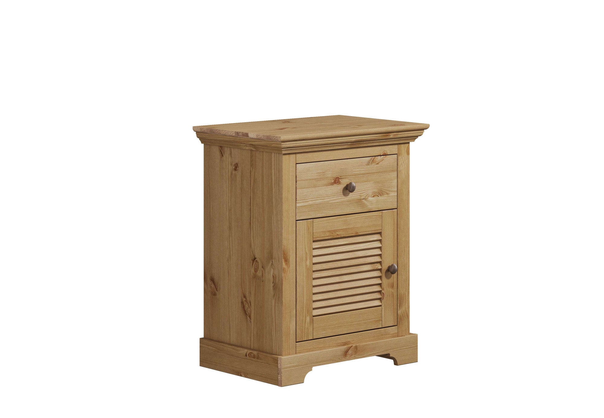 OTTO home Nachtkommode "Rauna, Landhausstil, edles Design mit Lamellen und günstig online kaufen