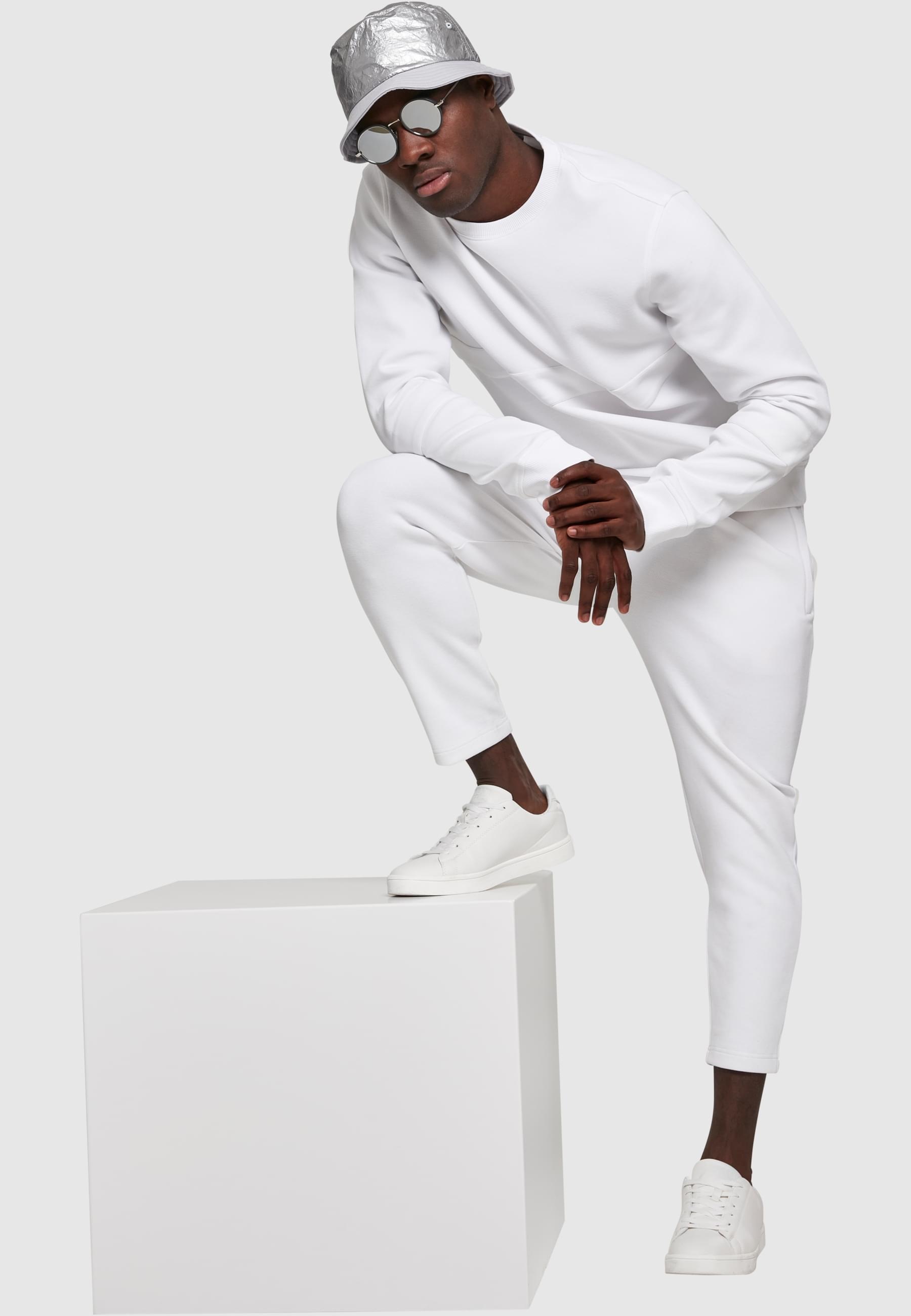 URBAN CLASSICS Rundhalspullover »Urban Classics Herren Heavy Pique Crew«, (1 tlg.)