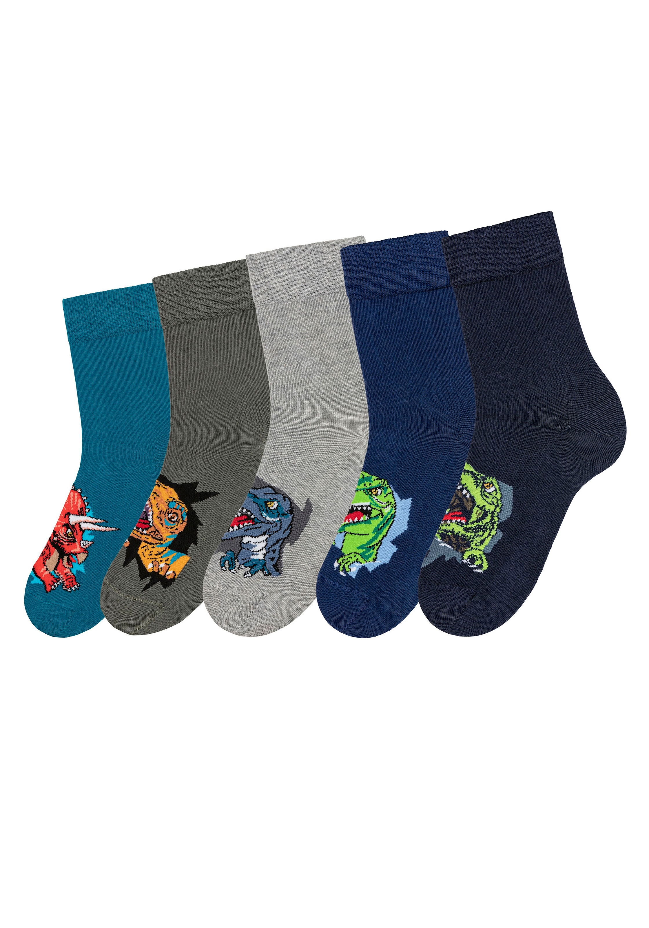H.I.S Socken Packung, 5 Paar tlg. mit Dinosauriermotiven günstig online kaufen