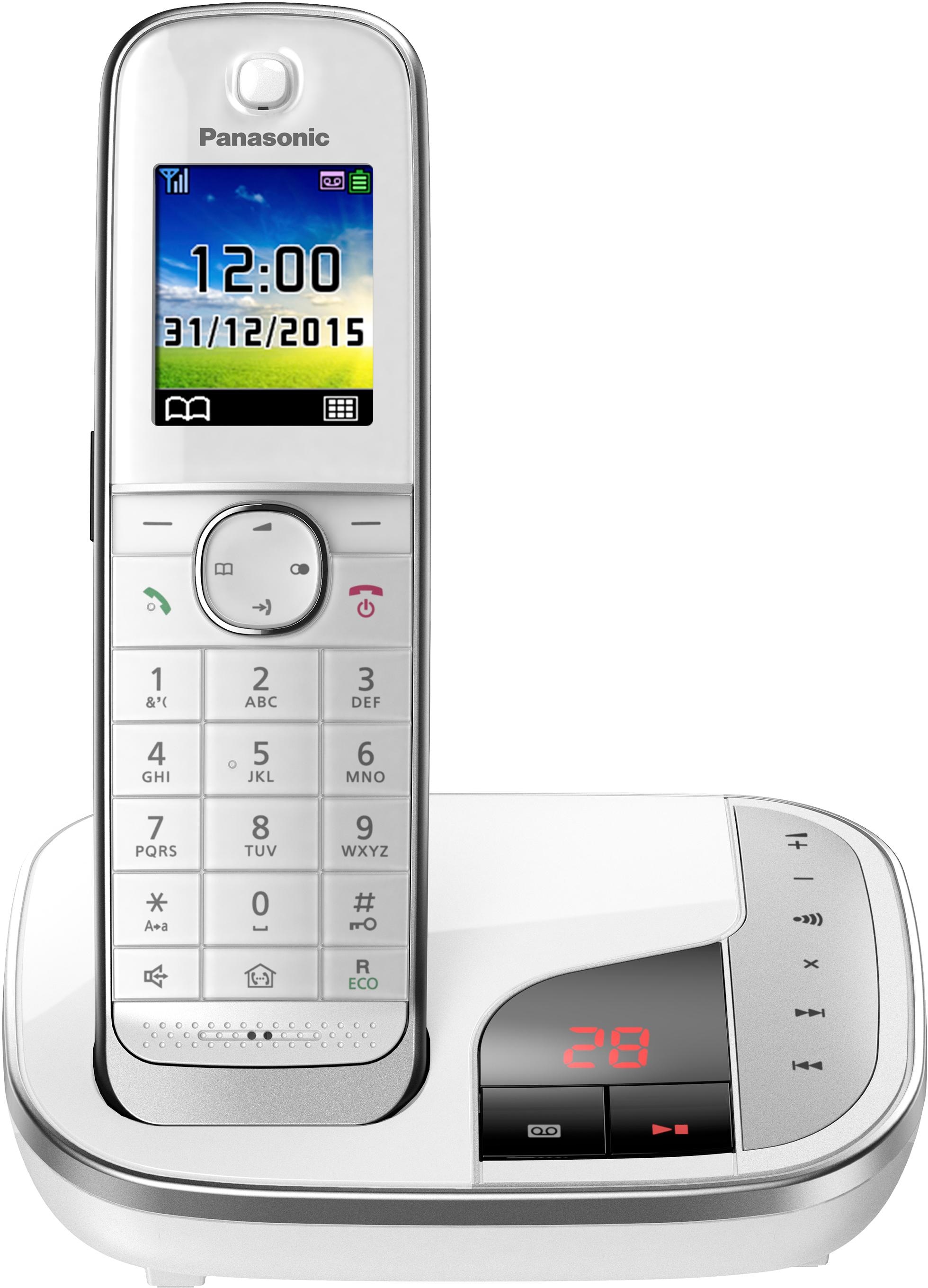 Panasonic Schnurloses DECT-Telefon »KX-TGJ320«, (Mobilteile: 1), mit Anrufbeantworter, Weckfunktion, Freisprechen