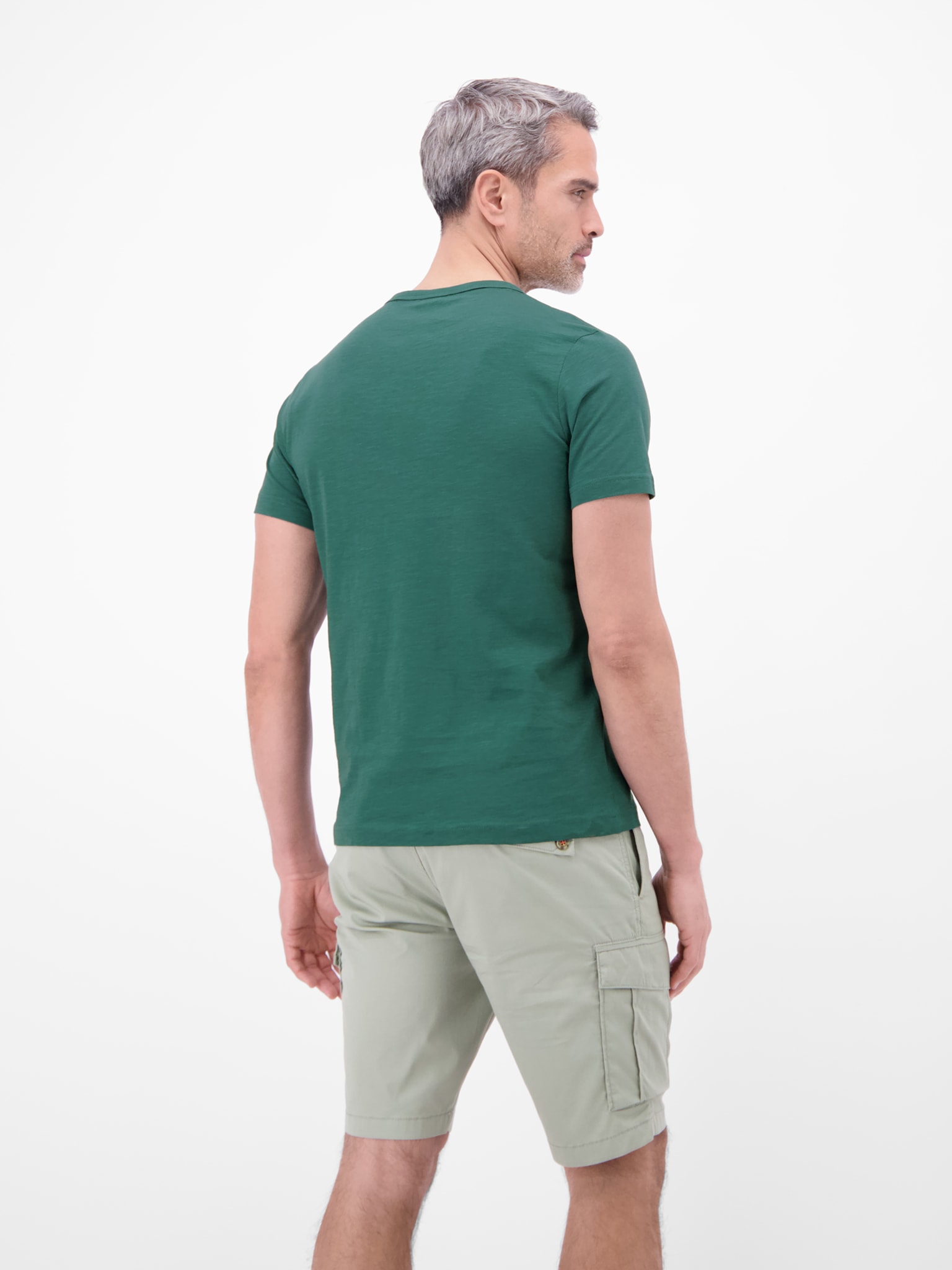 LERROS Kurzarmshirt mit Serafino-Kragen
