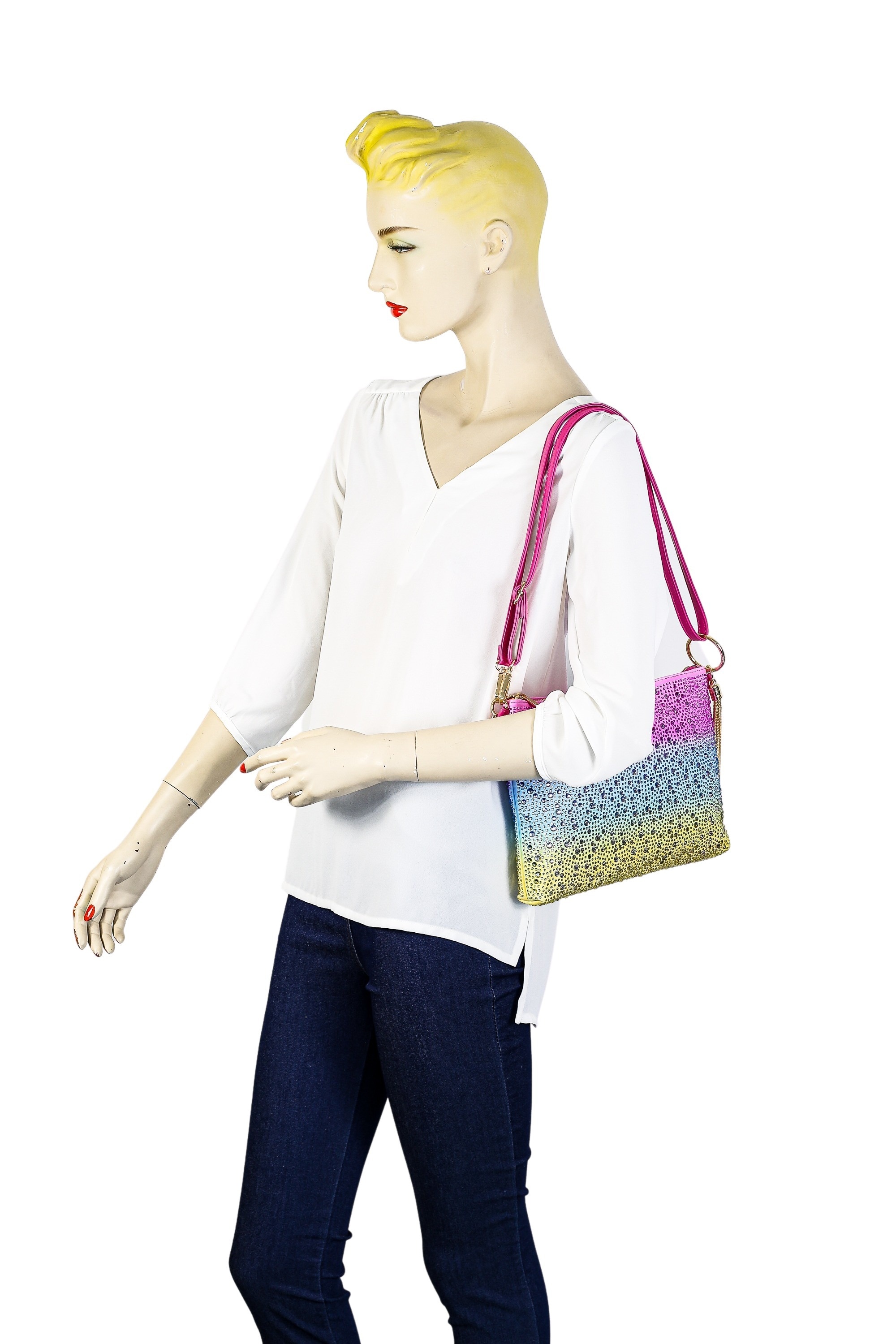 COLLEZIONE ALESSANDRO Schultertasche »Bling«, mit tausenden Strass Glitzersteinen