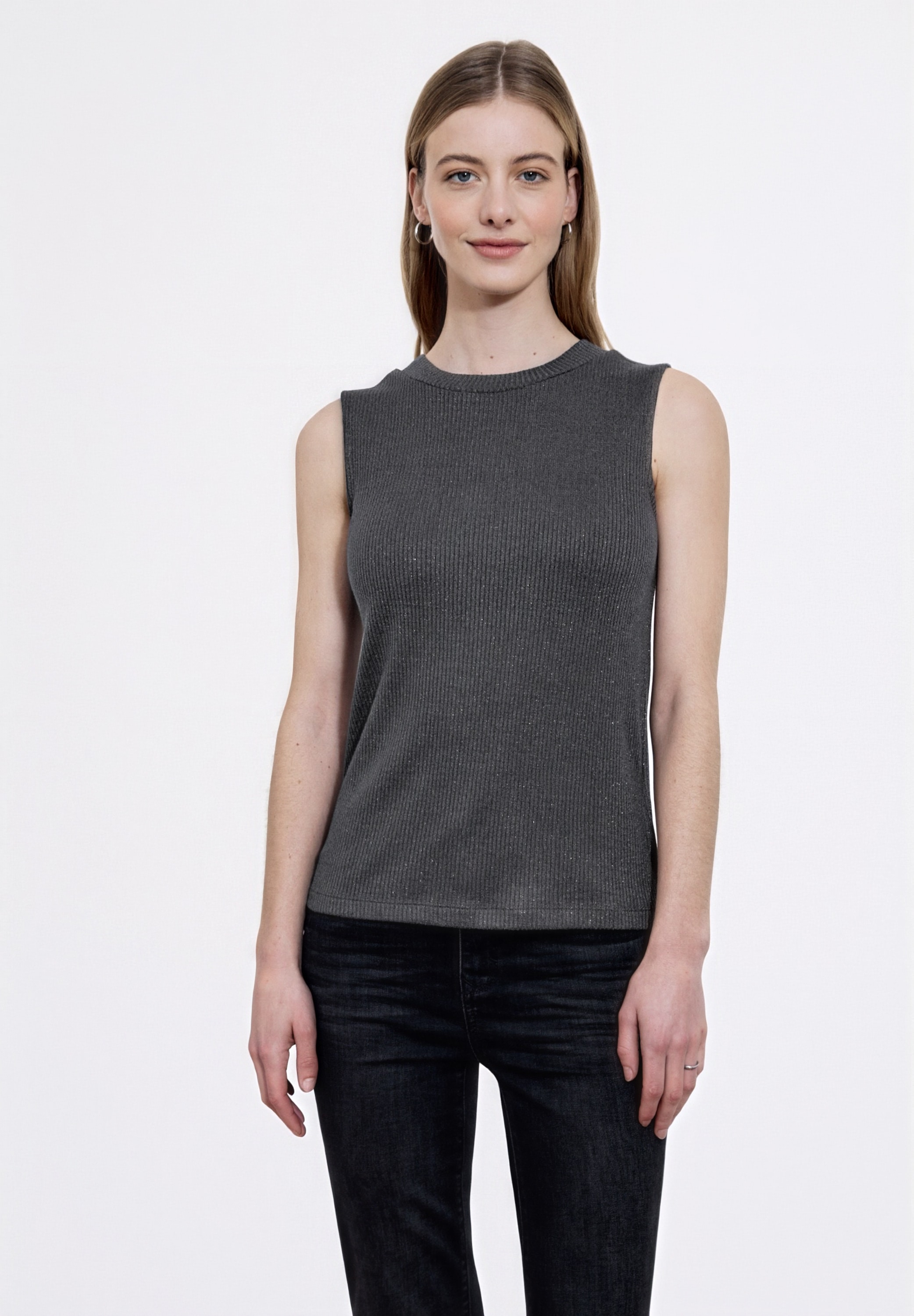 STREET ONE STUDIO Shirttop mit Rippstrick-Struktur