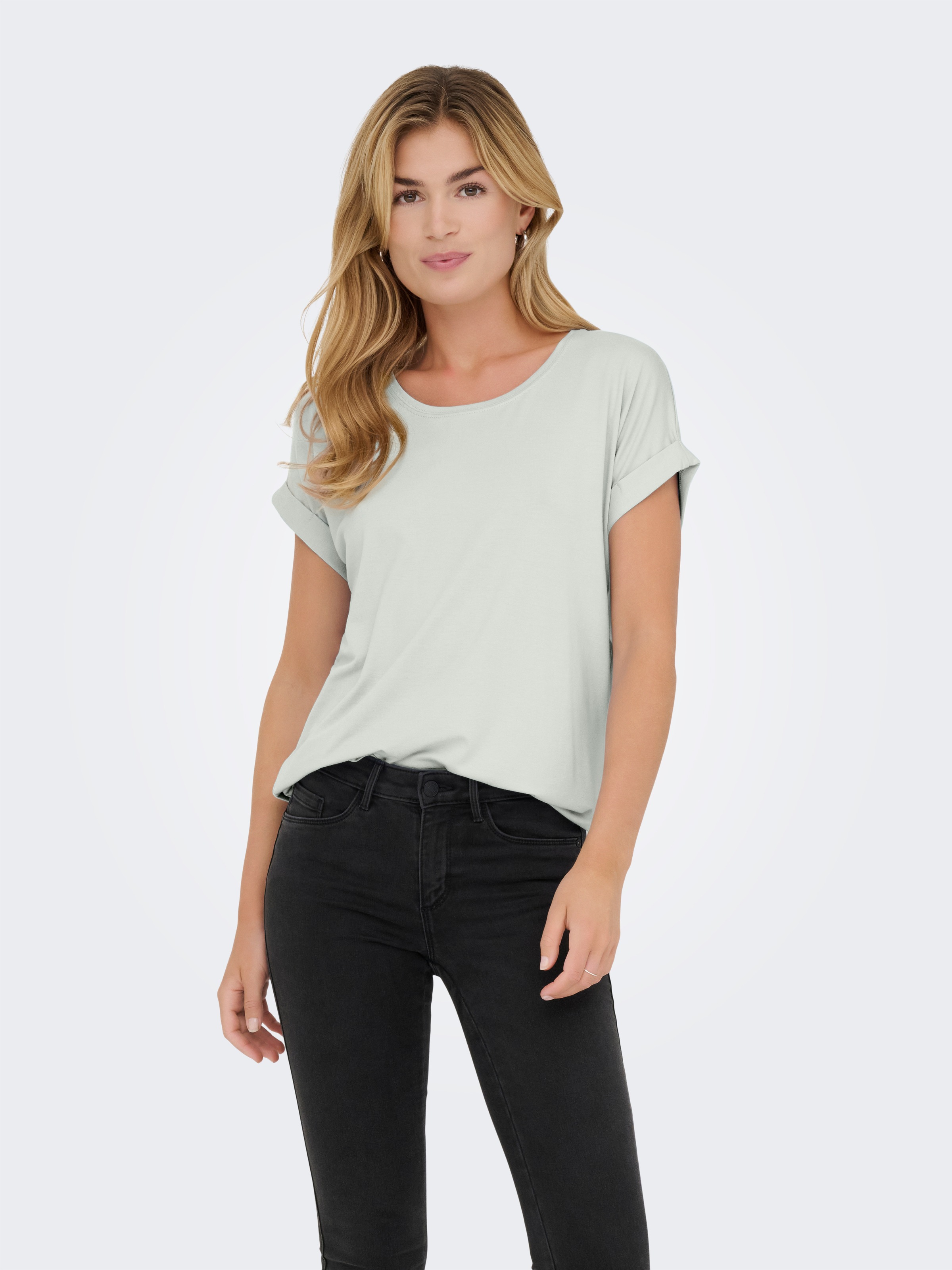 ONLY "ONLMOSTER – Kurzarmshirt mit Aufschlag und klassischem Look" unifarbe günstig online kaufen