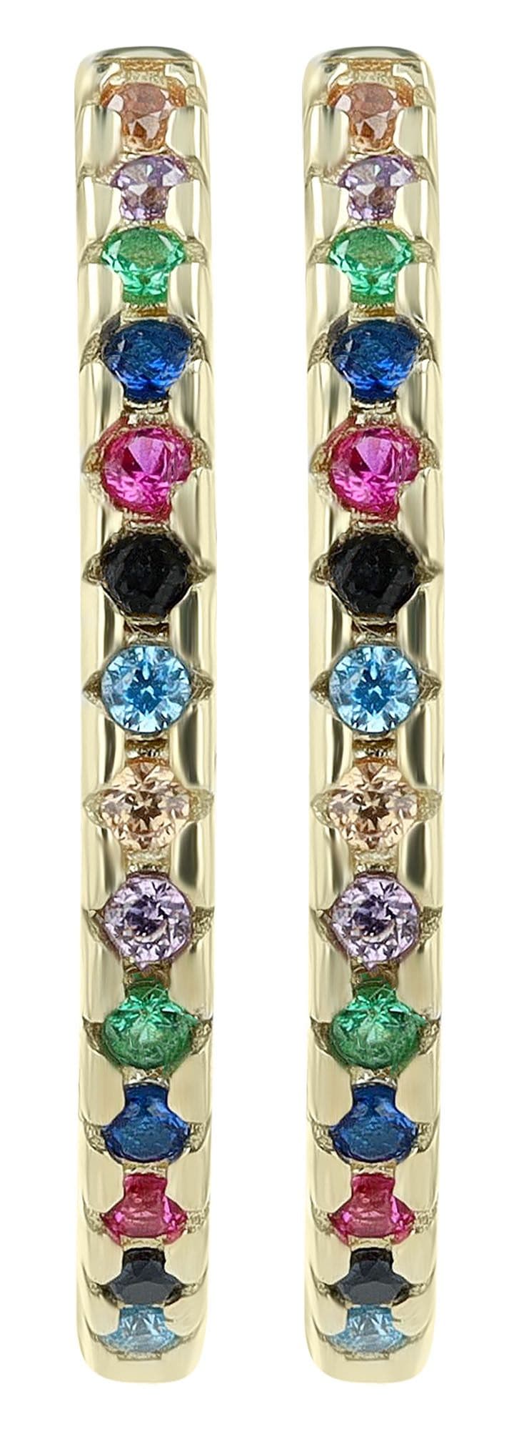 Adelia´s Paar Creolen "Damen Ohrringe – Creole aus 333 Gold mit Zirkonia" P günstig online kaufen