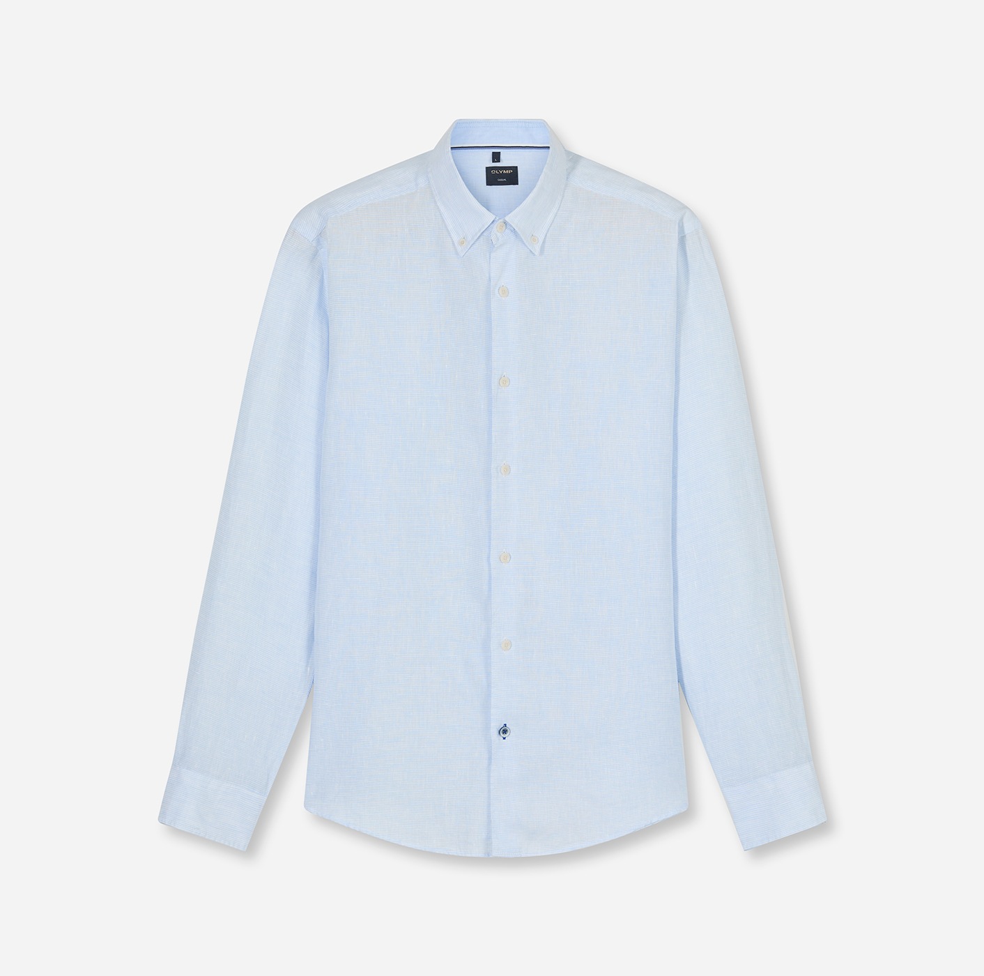 OLYMP Langarmhemd Casual, Button-down-Kragen, regular fit, Leinen günstig online kaufen