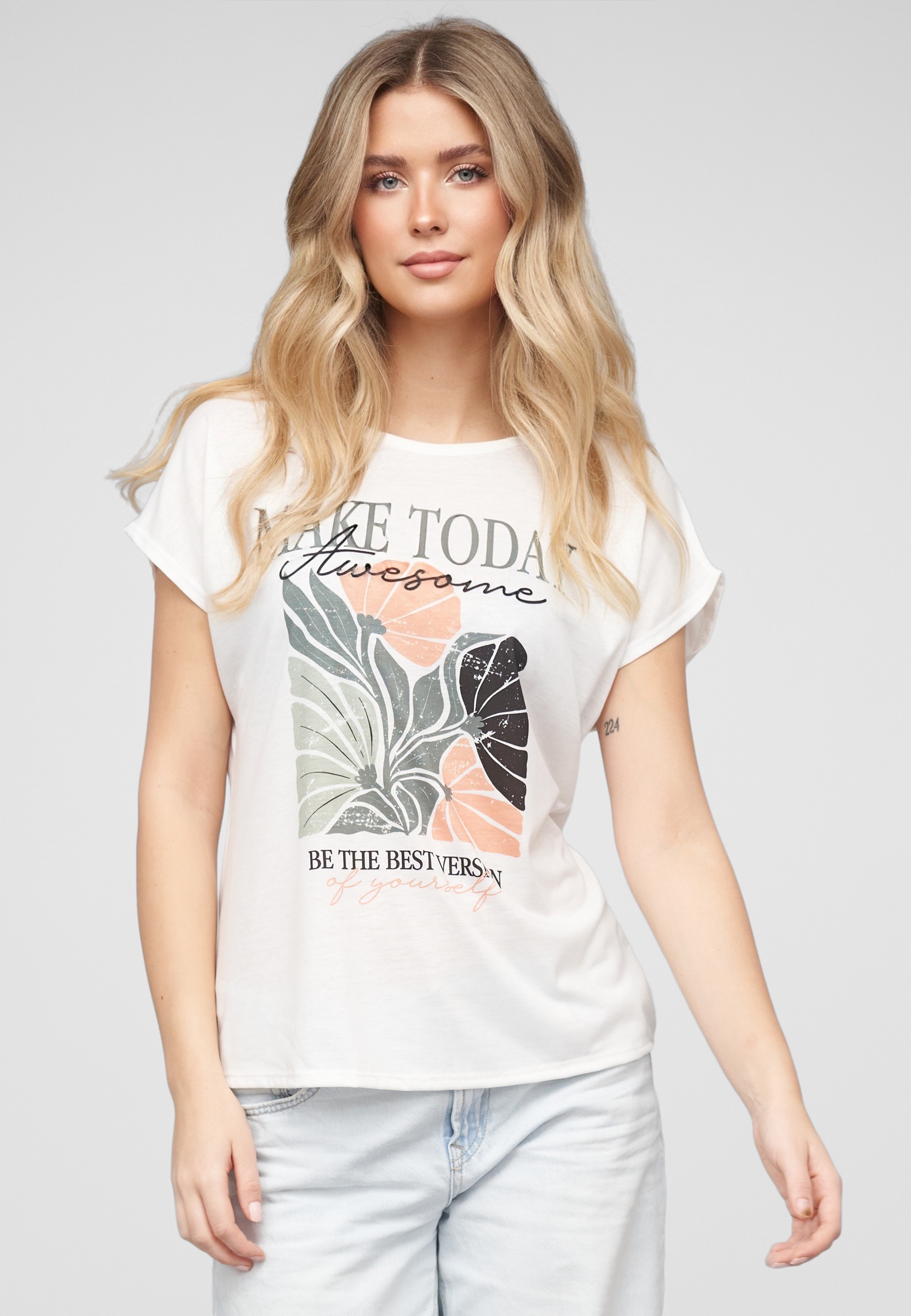 CLOUD 5IVE T-Shirt »CLOUD 5IVE Viskose T-Shirt Print« 1