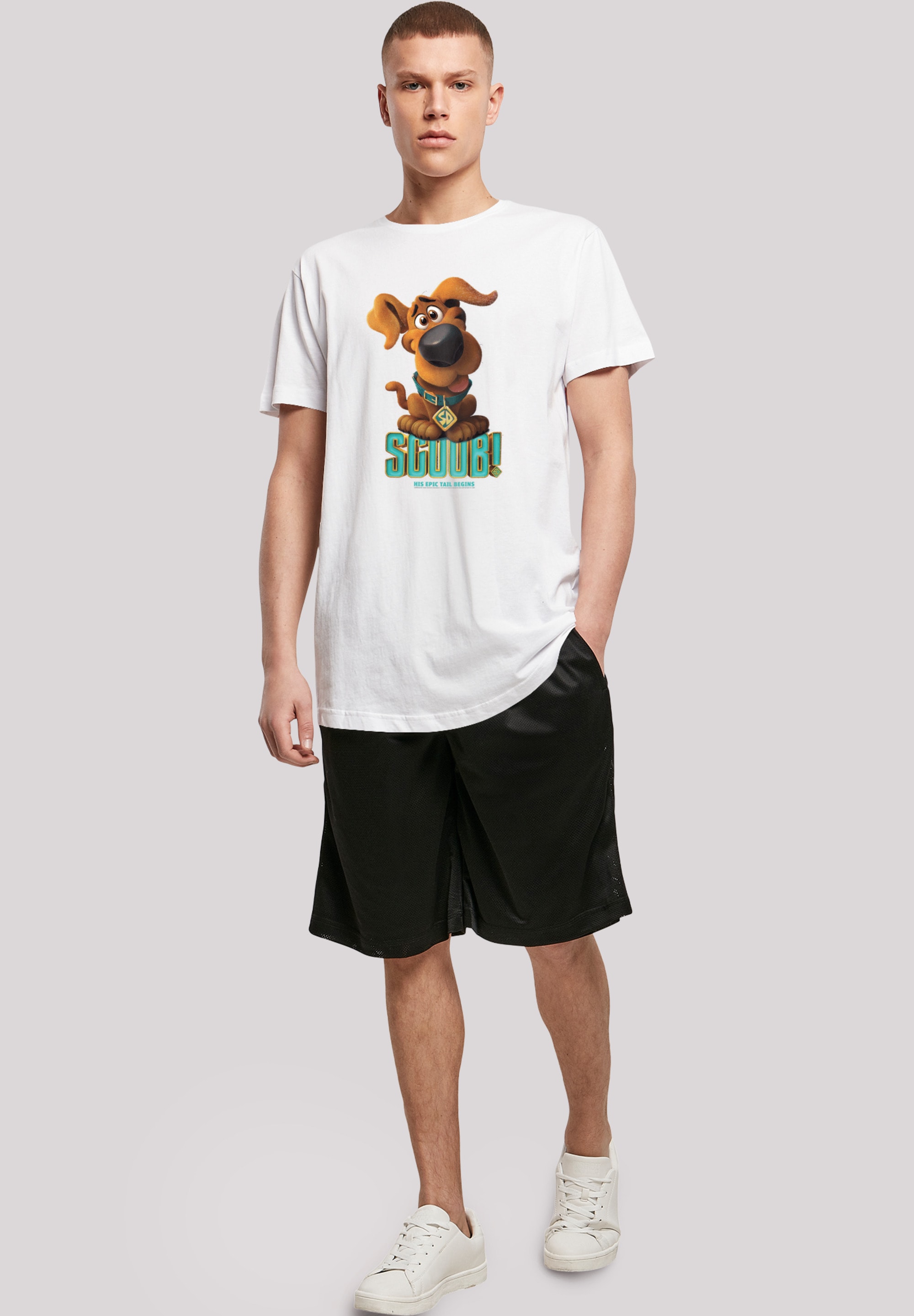 F4NT4STIC Kurzarmshirt »F4NT4STIC Herren Scooby Doo Puppy Scooby with Shaped Long Tee«