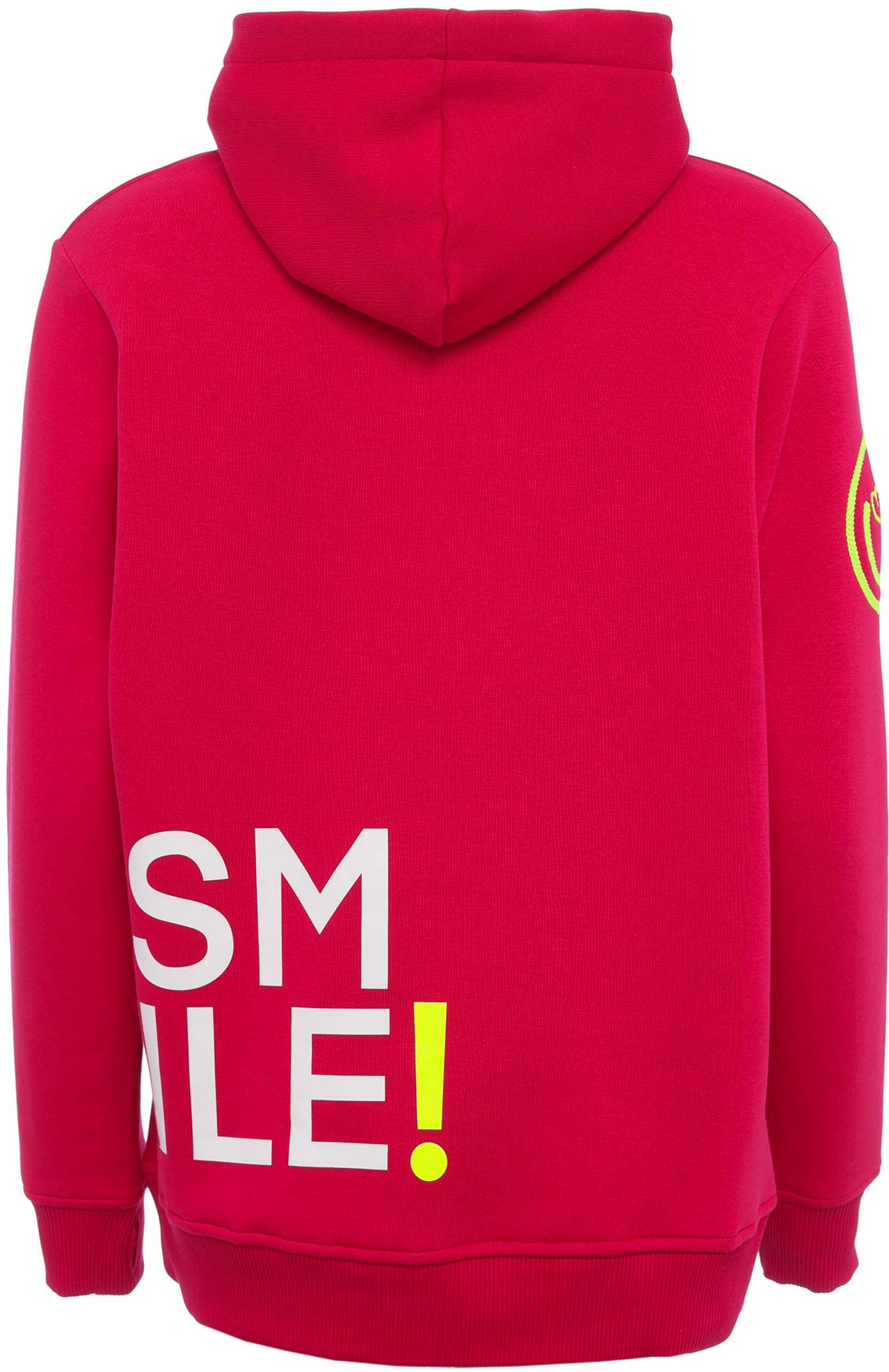 Thumbnail - Zwillingsherz Hoodie ""Alissa"", Langarm, Kapuze, Neon-Details, Kordelzug, Frontprint, Kängurutasche