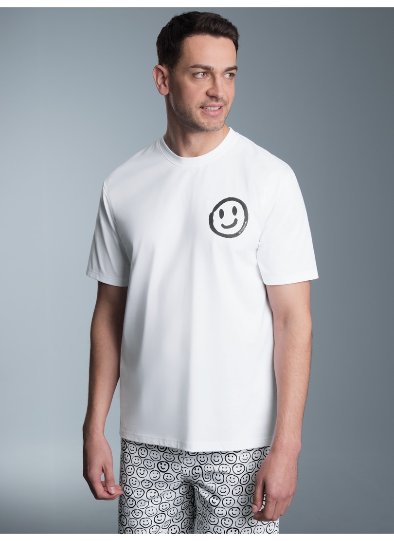 Trigema Schlafanzug "TRIGEMA T-Shirt mit lustigem Smiley-Printmotiv" 1 Stk. günstig online kaufen