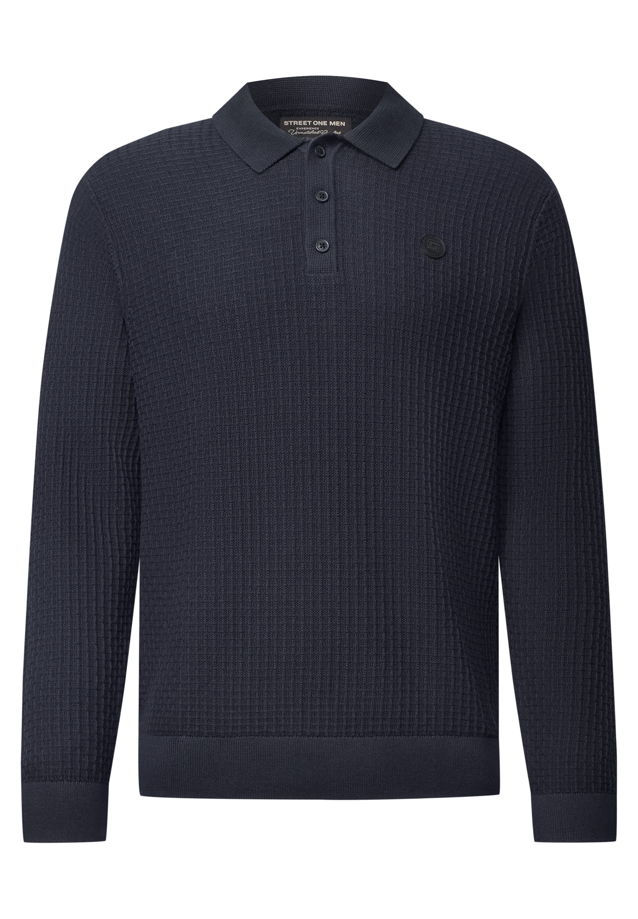 STREET ONE MEN Strickpullover in Unifarbe