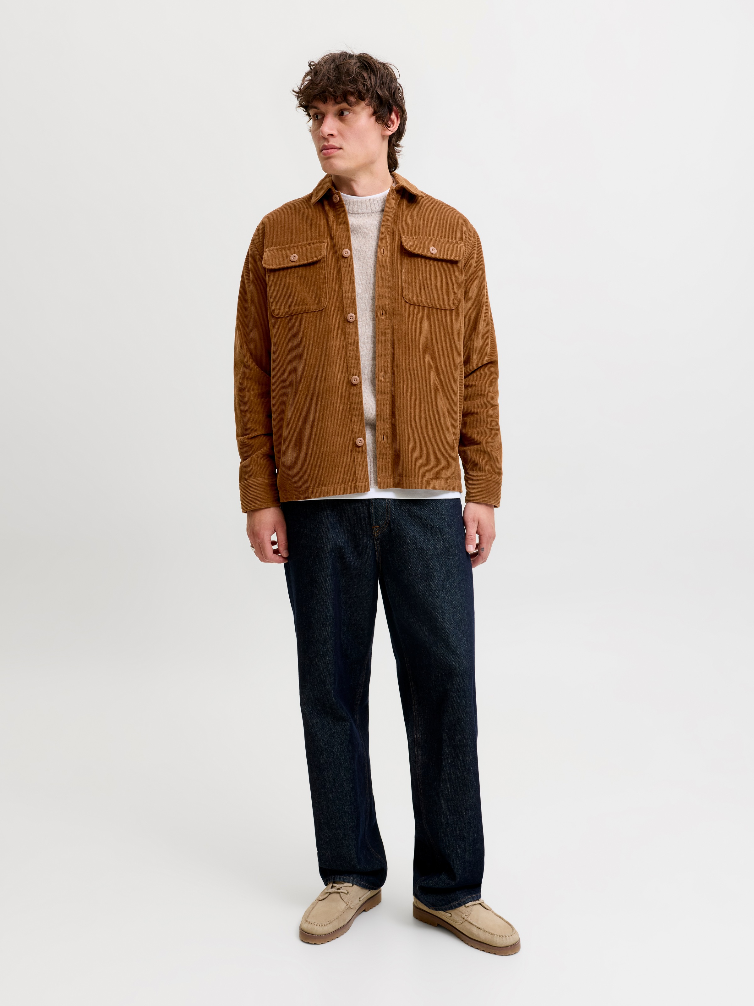 Jack & Jones Langarmhemd »JJEREGENT CORD OVERSHIRT LS SN« Baumwolle, locker geschnitten