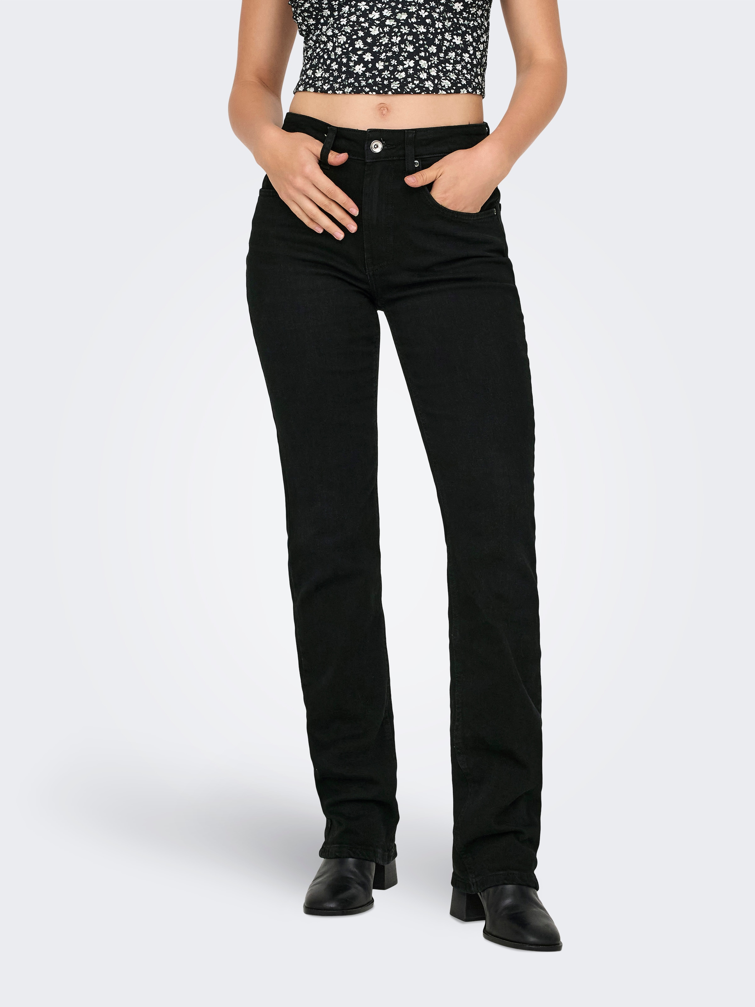 ONLY 5-Pocket-Jeans "ONLEVERLY MW SWEET FLARED DNM CRO563"