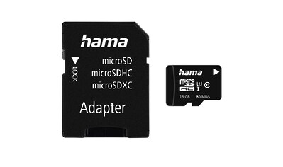Hama Speicherkarte »microSDHC 16GB Class 10 UHS-I 80MB/s + Adapter/Foto«, (UHS-I Class... kaufen