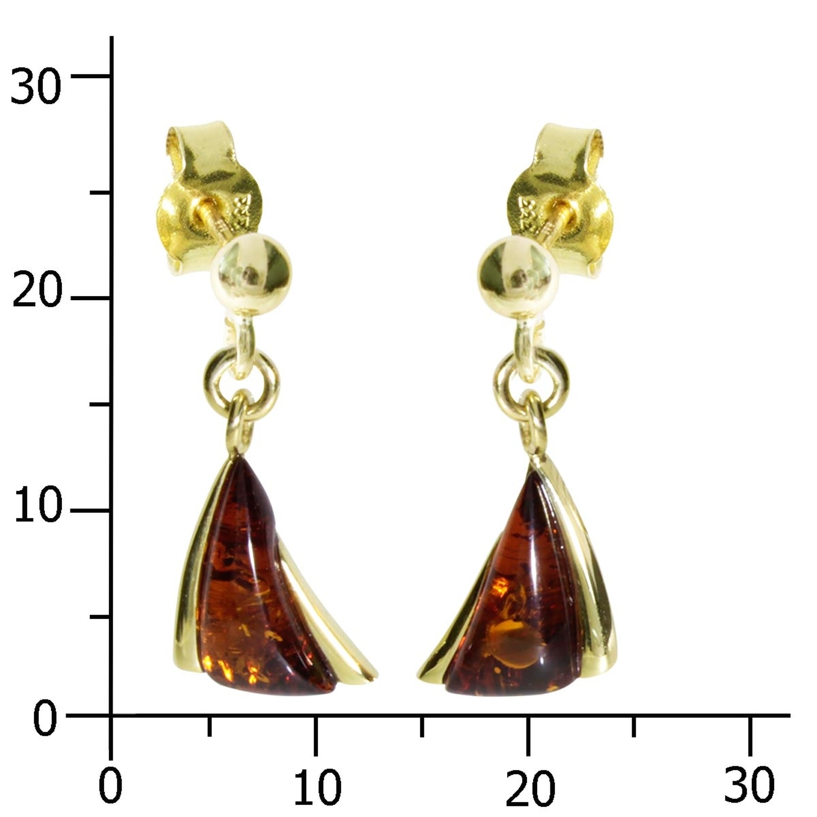 OSTSEE-SCHMUCK Paar Ohrhänger »- Imke - Gold 333/000 - Bernstein«