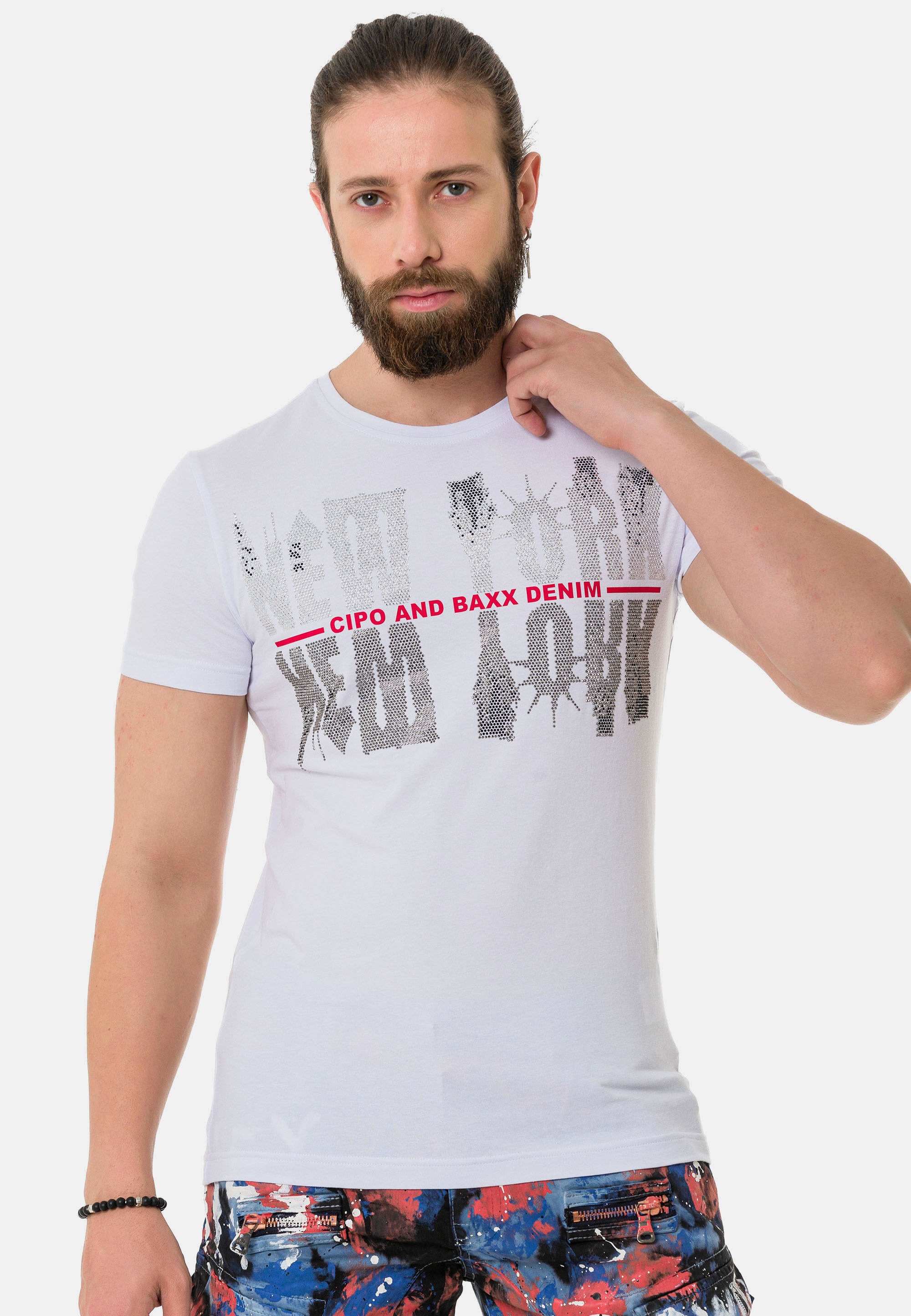 Cipo & Baxx T-Shirt »T-Shirt« mit New York-Motiv