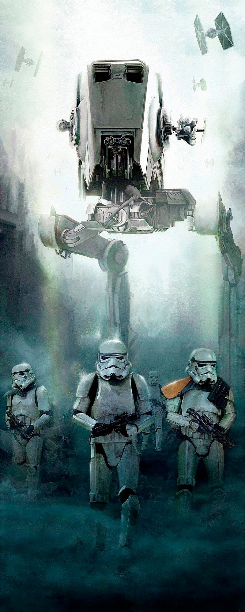 Komar Vliestapete "Digitaldruck Vlies - Star Wars Imperial Forces - Größe 100 x 250 cm", bedruckt, Kinderzimmer