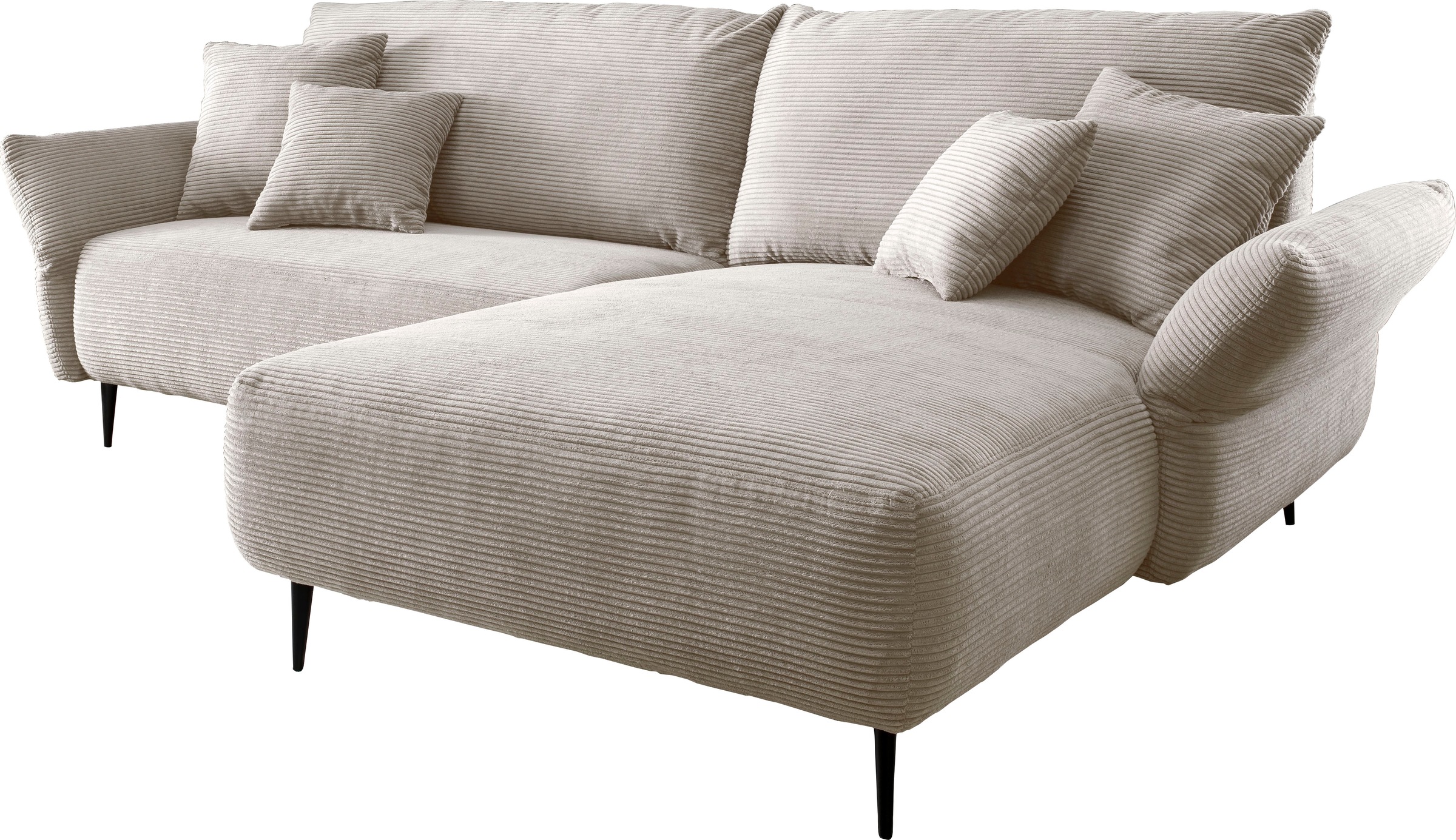 INOSIGN Ecksofa »Amarena L-Form«, inklusive Armlehnenverstellfunktion, 4x Zierkissen gratis