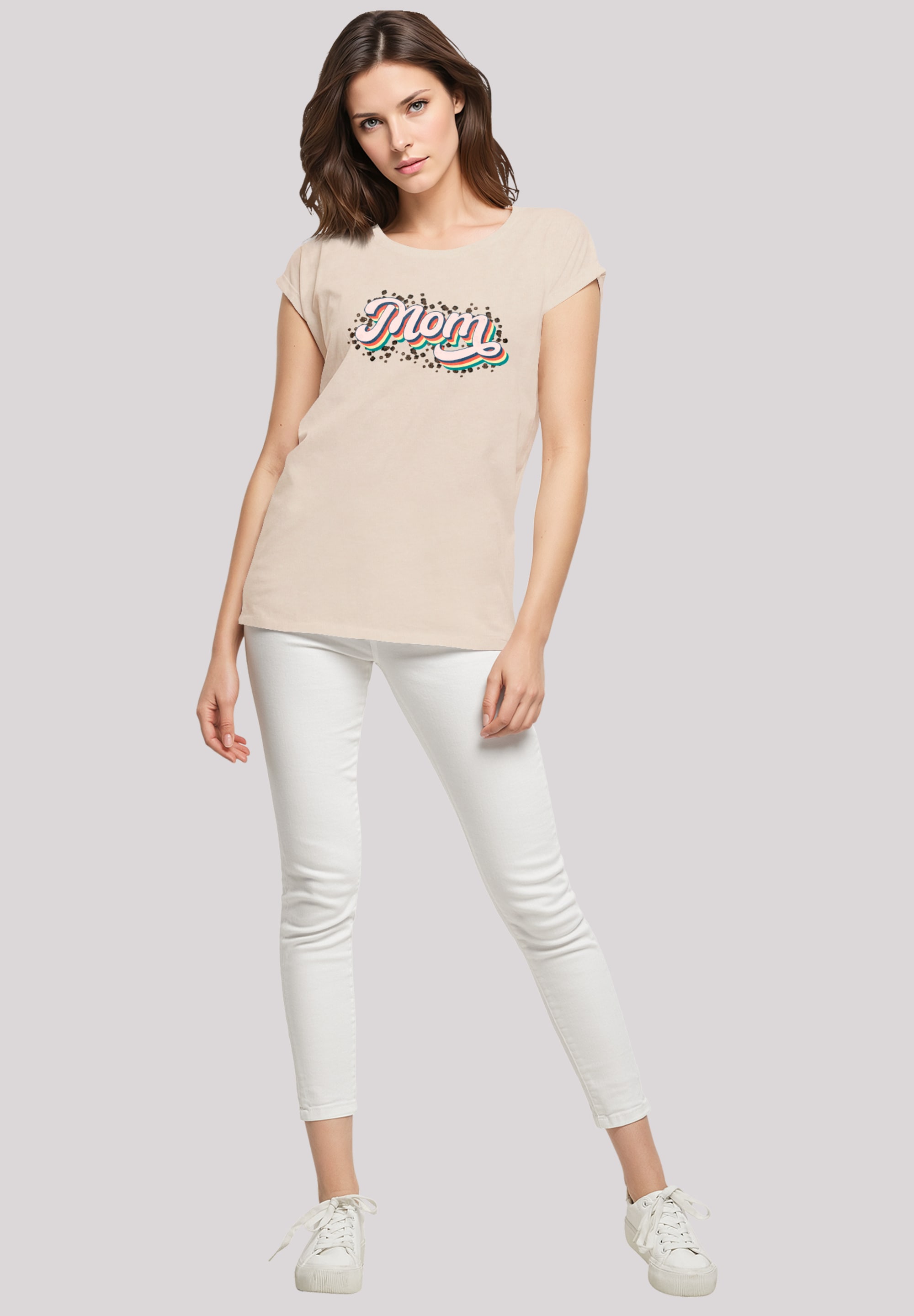 F4NT4STIC T-Shirt »Muttertag Mama Schriftzug Regenbogen«, Premium Qualität