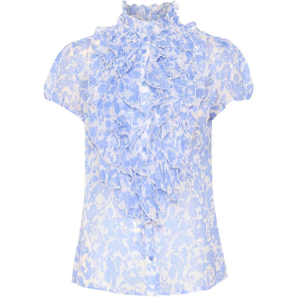 Saint Tropez Rüschenbluse »LiljaSZ Crinkle SS Shirt«