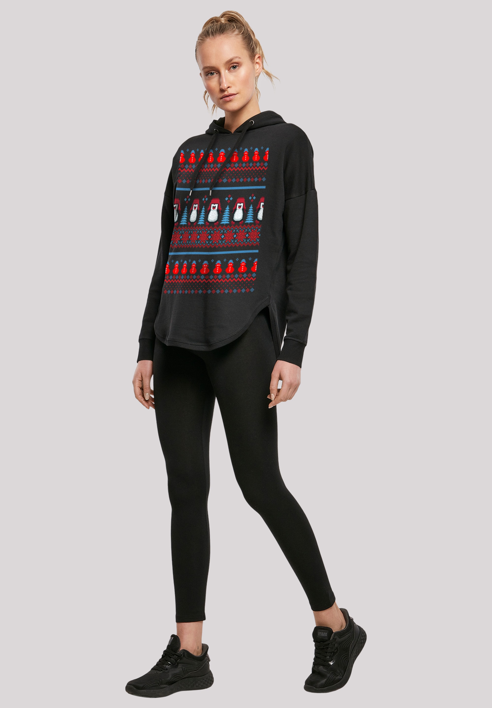 F4NT4STIC Kapuzenpullover »Christmas Pinguin Muster«, Print