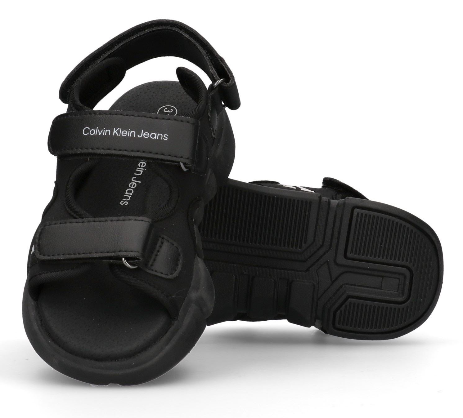 Calvin Klein Jeans Sandale, Trekkingschuh, Outdoorsandale, Klettschuh mit Klettverschluss