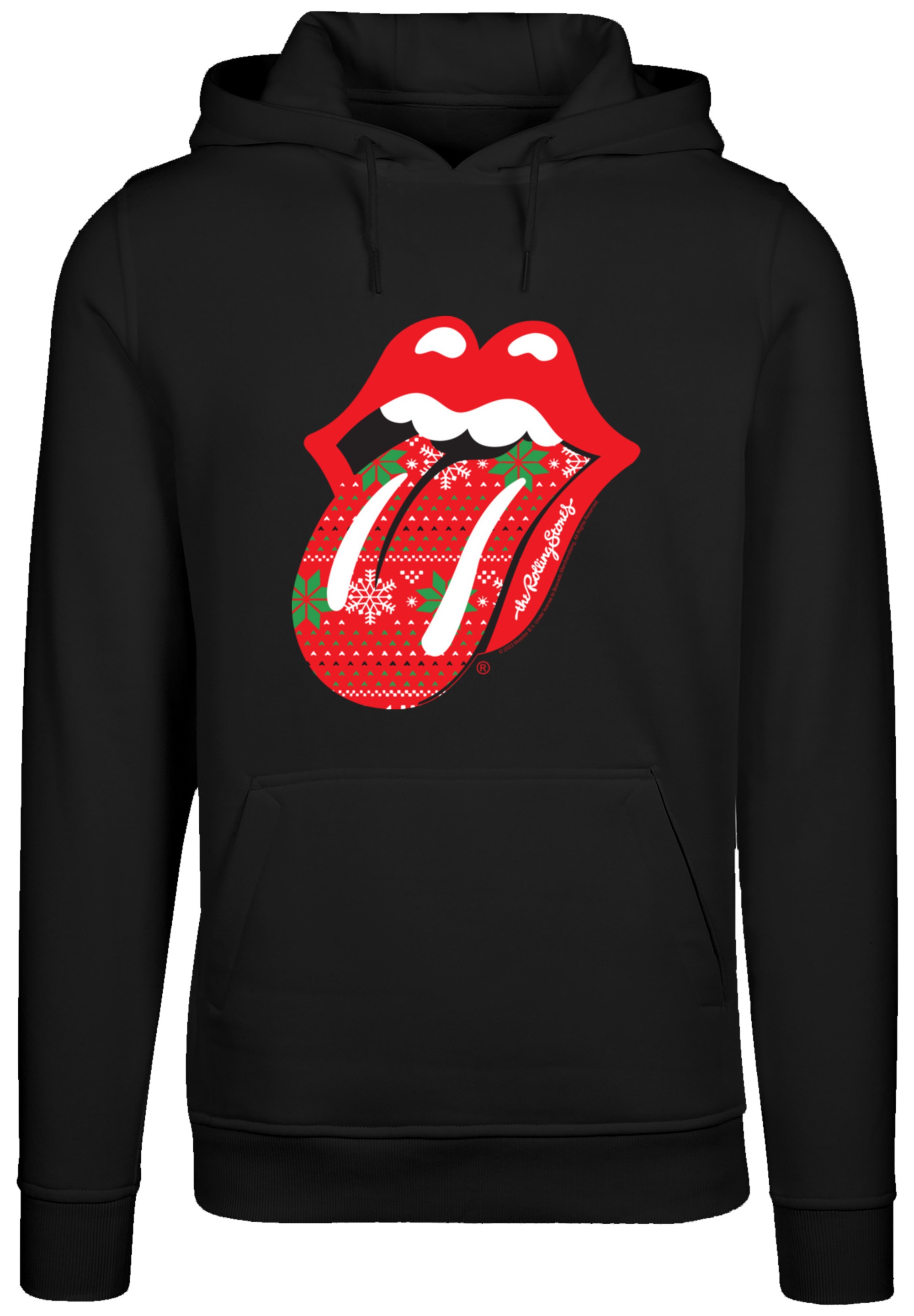 F4NT4STIC Kapuzenpullover »The Rolling Stones Weihnachtsn Christmas Zunge«, Premium Qualität, Band, Logo