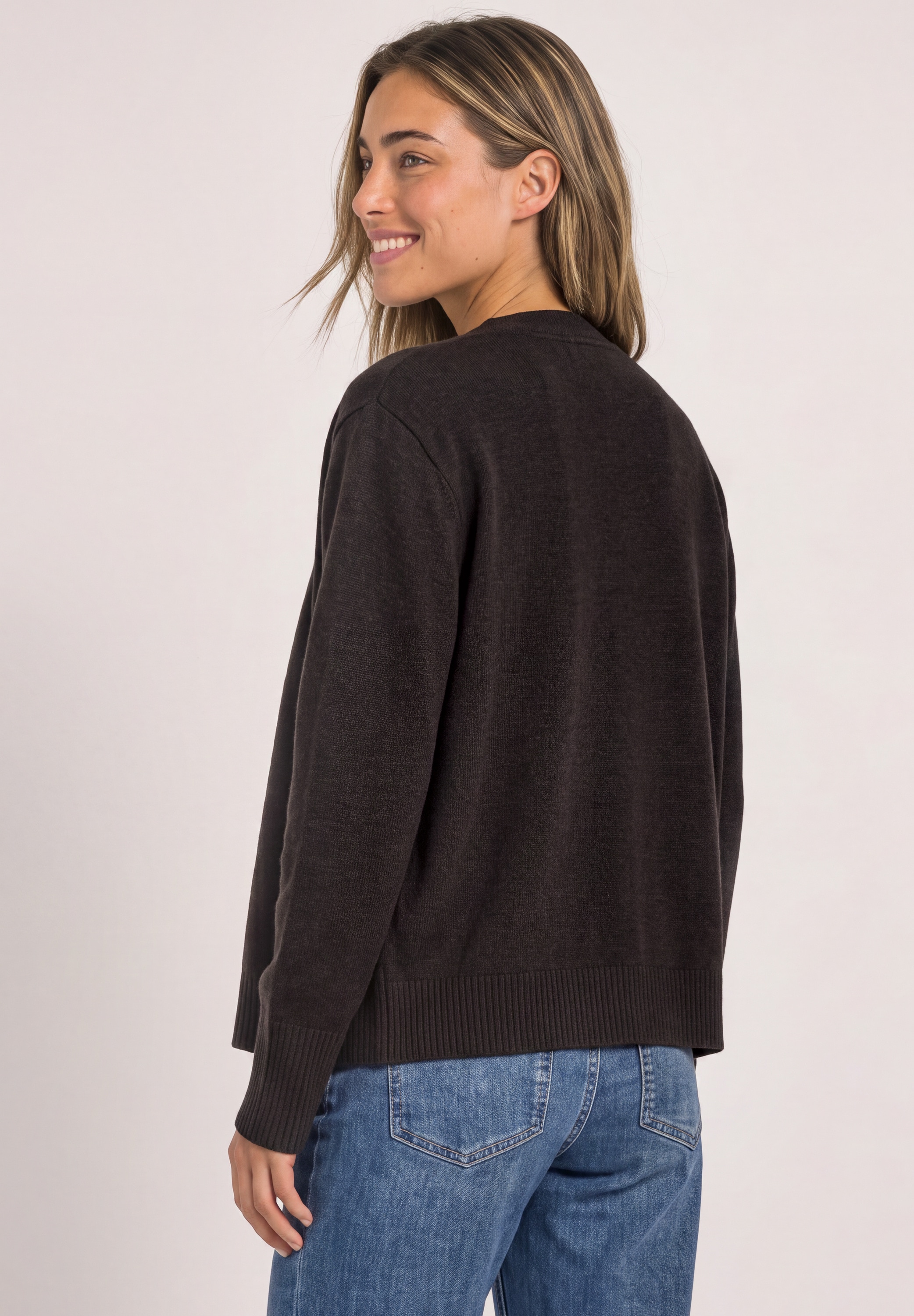 STREET ONE Strickjacke in Unifarbe