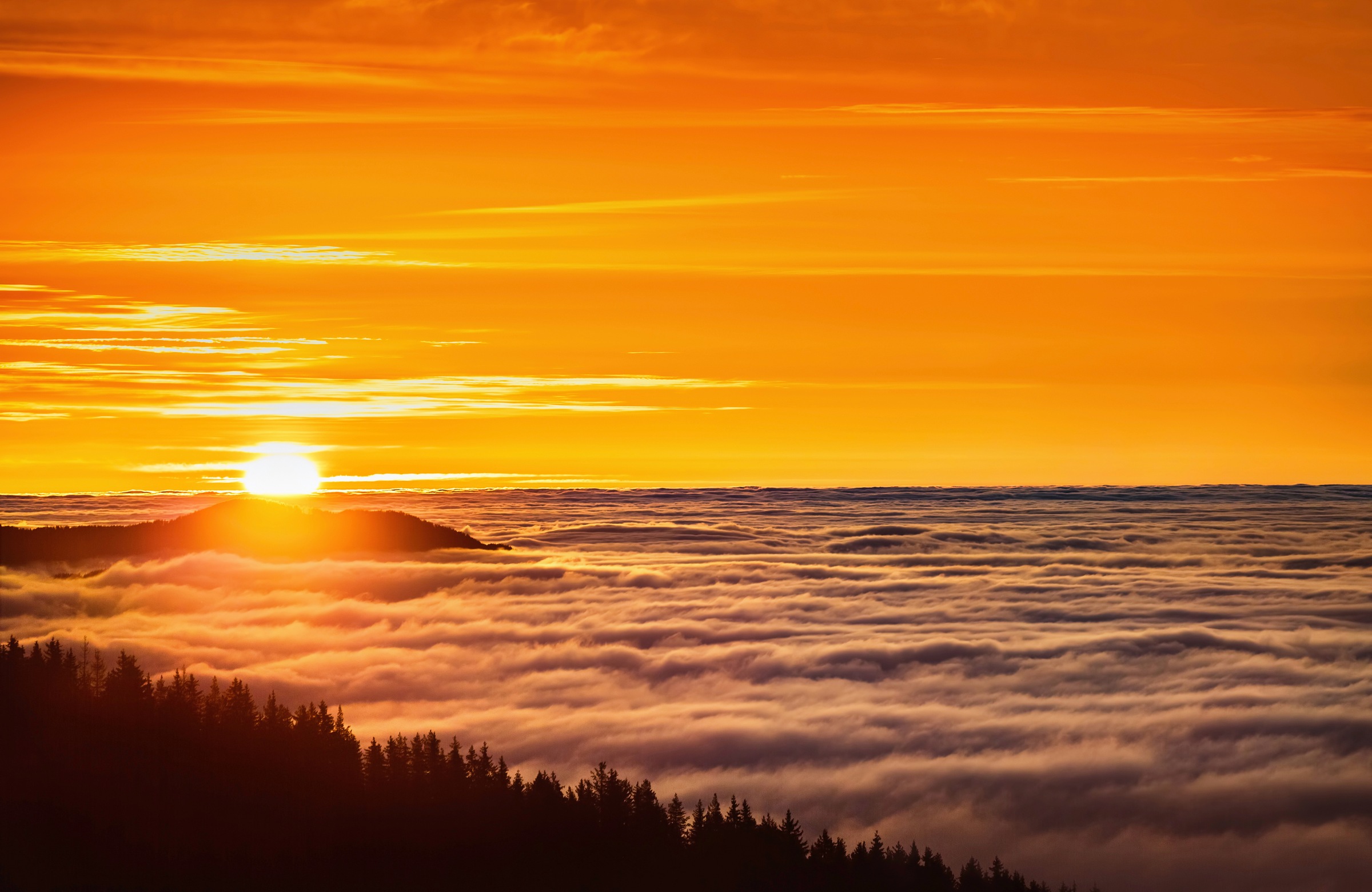 Papermoon Fototapete »SONNENUNTERGANG-NATUR LANDSCHAFT BERGE GEBIRGE ALPEN«