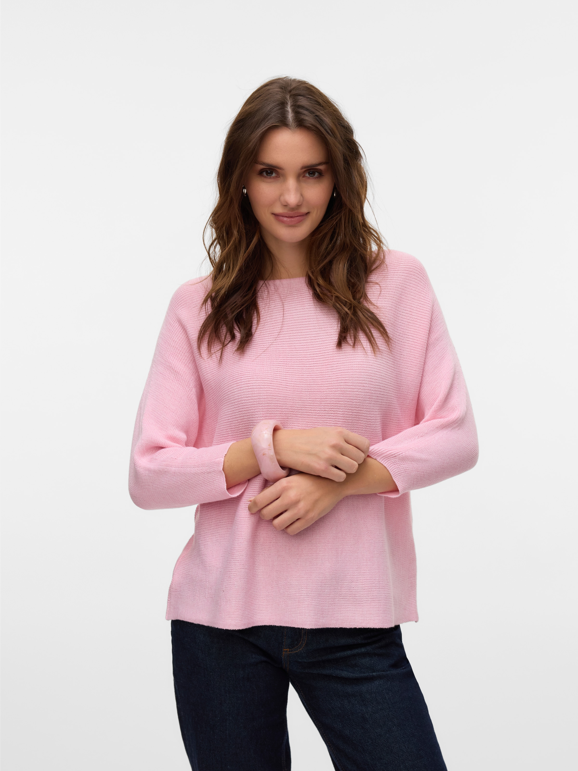 Vero Moda 3/4 Arm-Pullover "VMNORA 3/4 BOATNECK BLOUSE NOOS", mit Fledermau günstig online kaufen