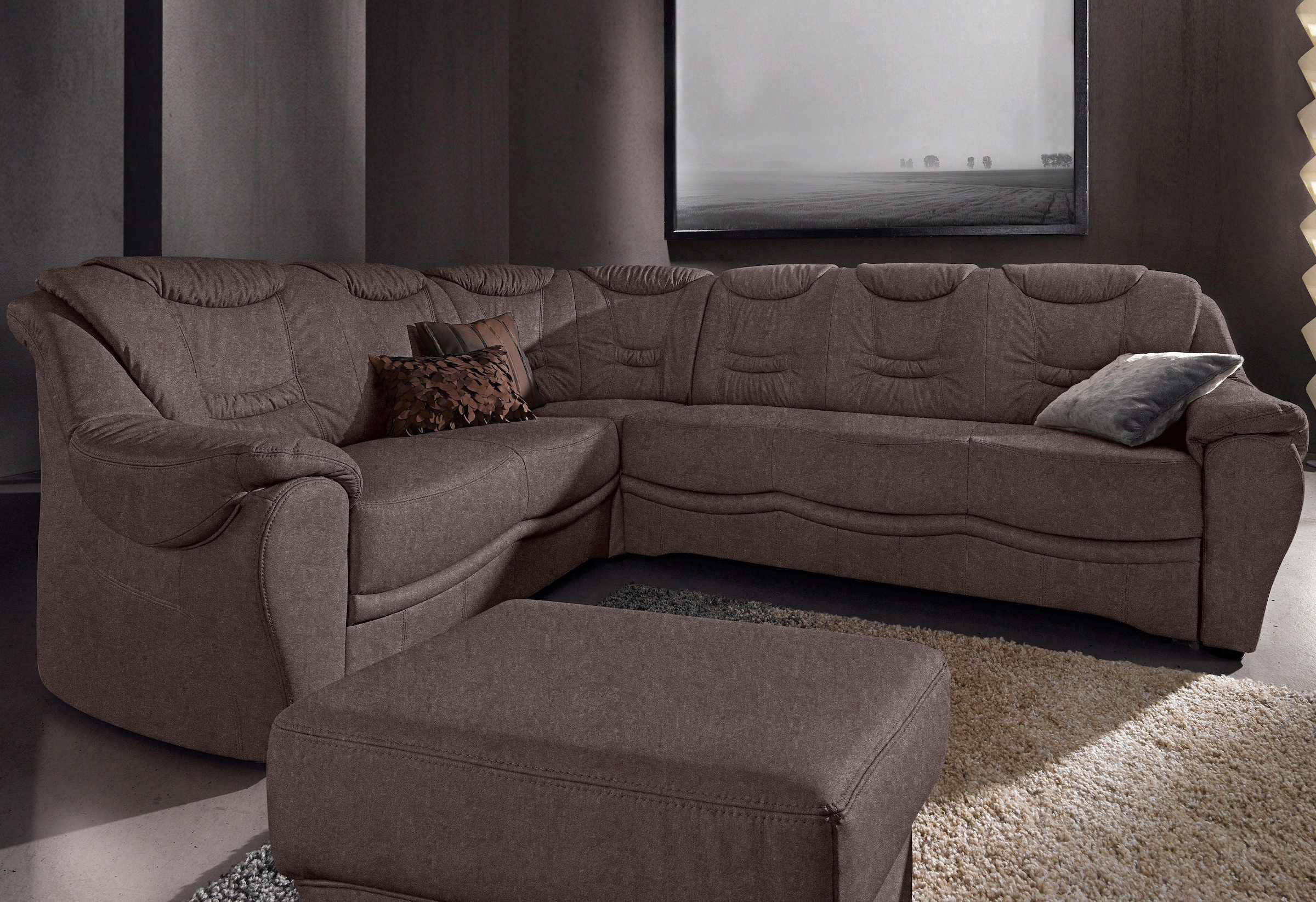 sit&more Ecksofa "Benson L-Form", wahlweise mit Bettfunktion