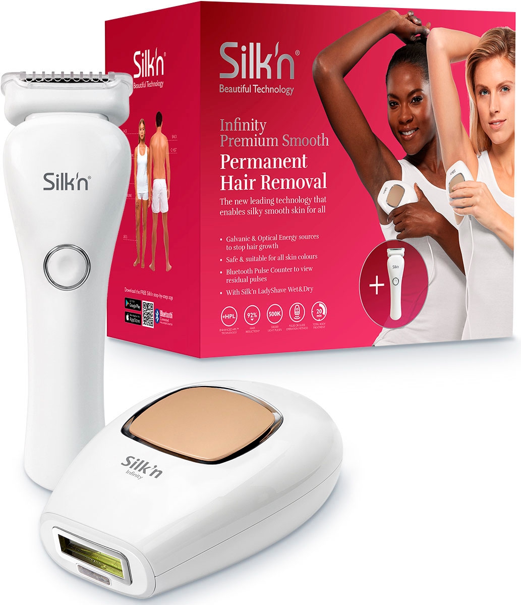Silk\'n IPL-Haarentferner »Infinity Premium Smooth«, 500000 Lichtimpulse,  inkl. LadyShave &Verlängerungskabel online bestellen | BAUR
