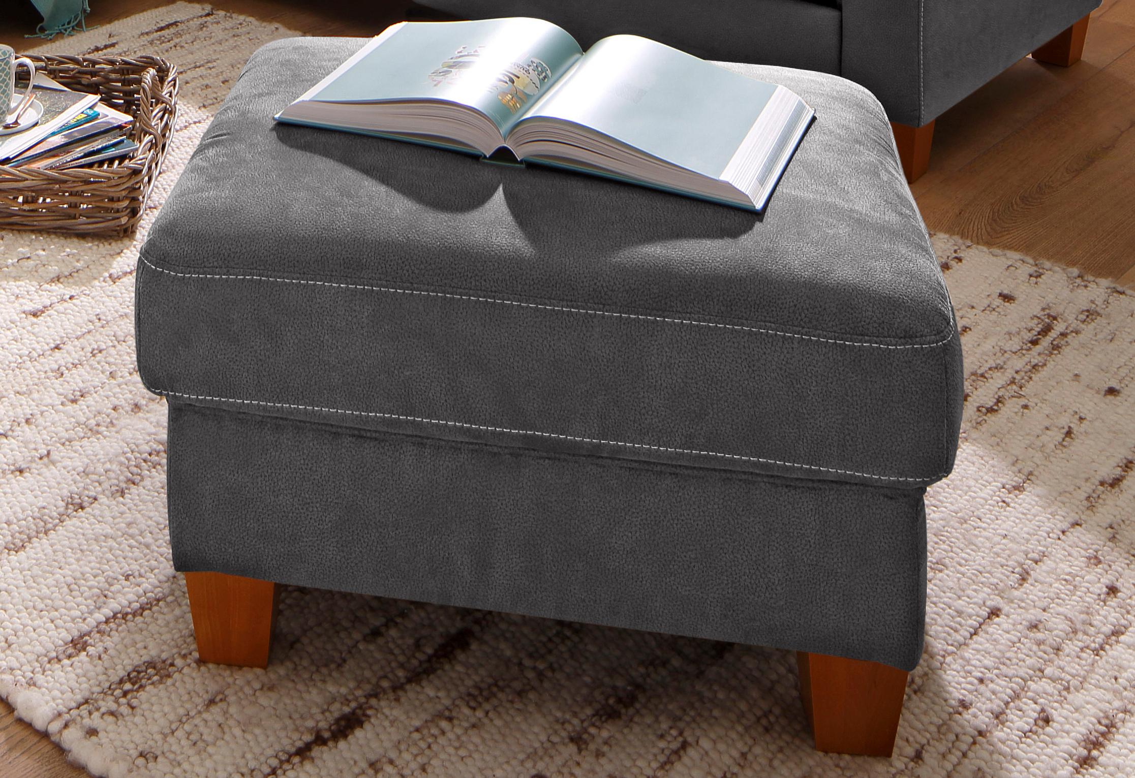 OTTO home Hocker "Borkum; B: 75cm, Federkern-Polsterung, vielseitig nutzbar" mit Federkern