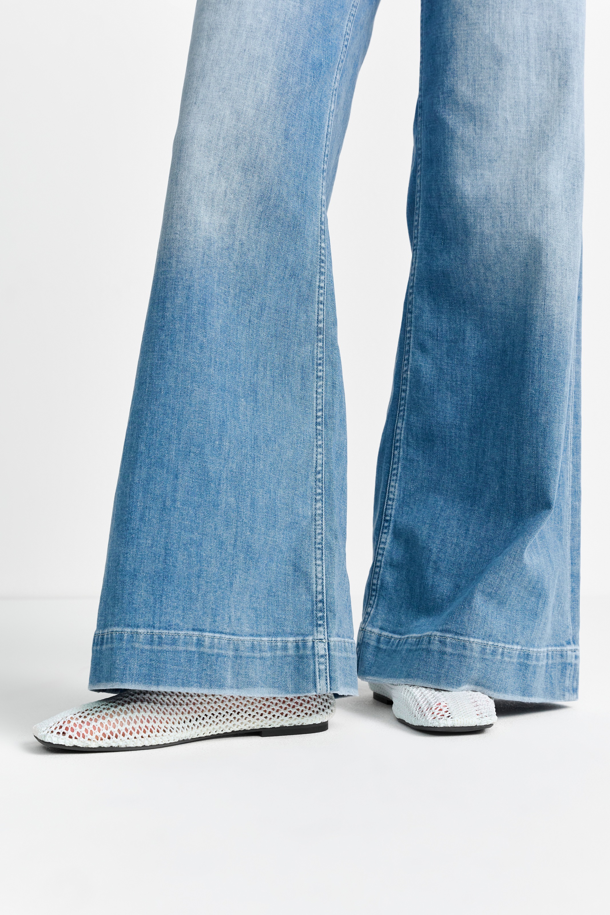 Weite Jeans RICHROYAL, Damen, Gr. 28, Länge 34, denim blau, Denim/Jeans, Obermaterial: 92% Baumwolle, 6% Elastomultiester, 2% Elasthan, ausgestellt, Jeans, Marlene-Form 2