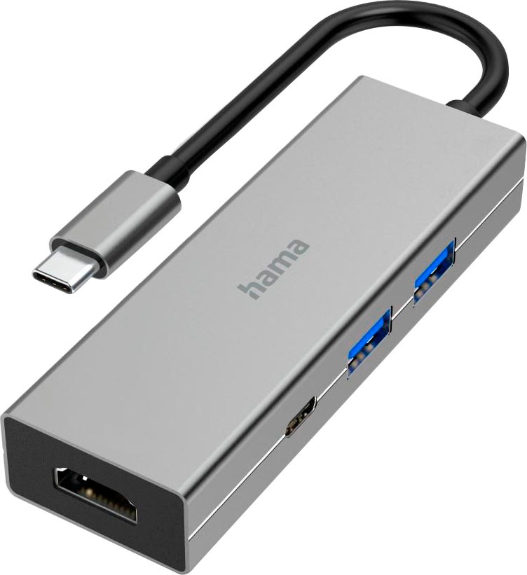 Hama USB-Adapter »USB-C Multiport Hub für Laptop mit 4 Ports, USB-A ...